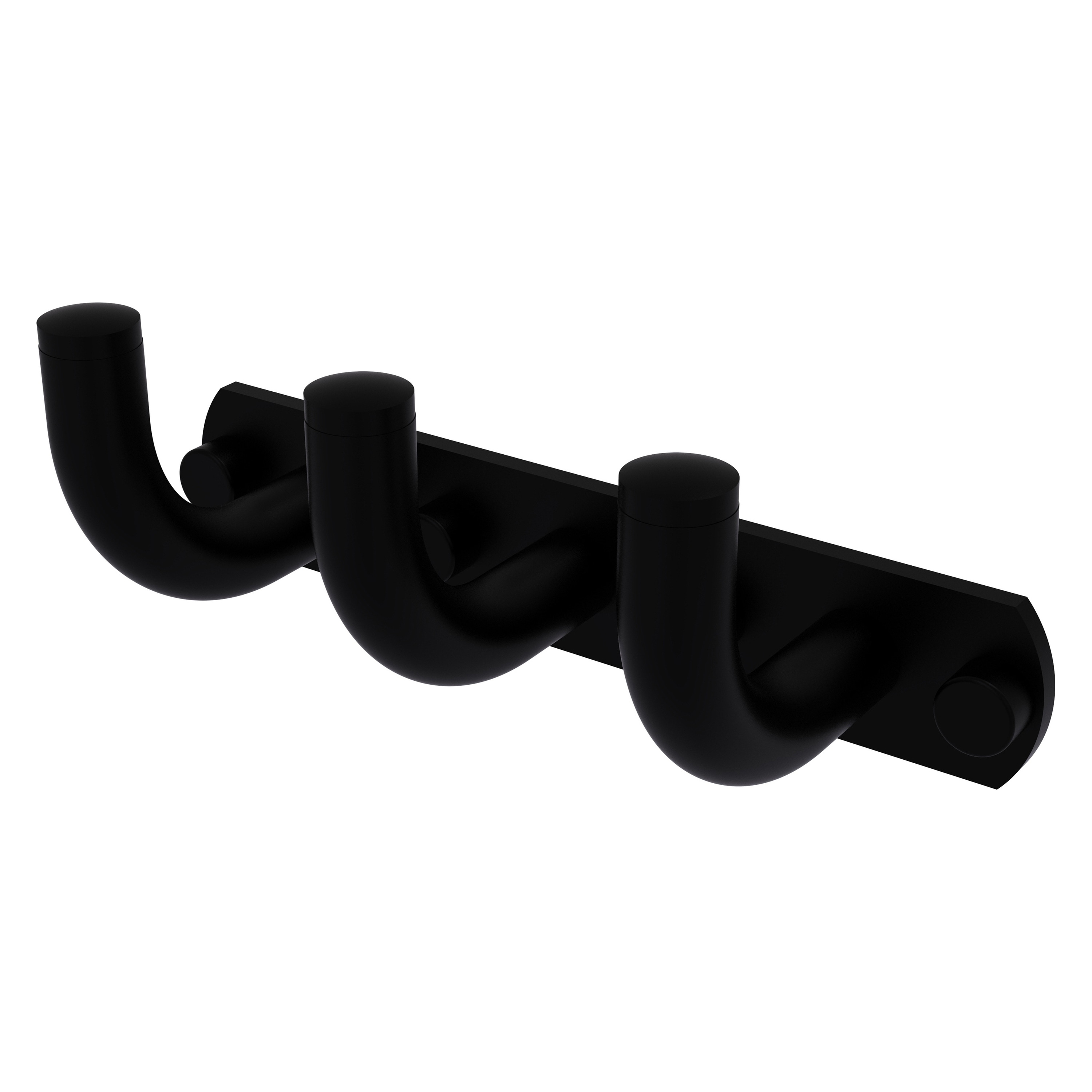 Gancho de toalla de montaje en pared triple de color negro mate Allied Brass Remi RM-20-3-BKM