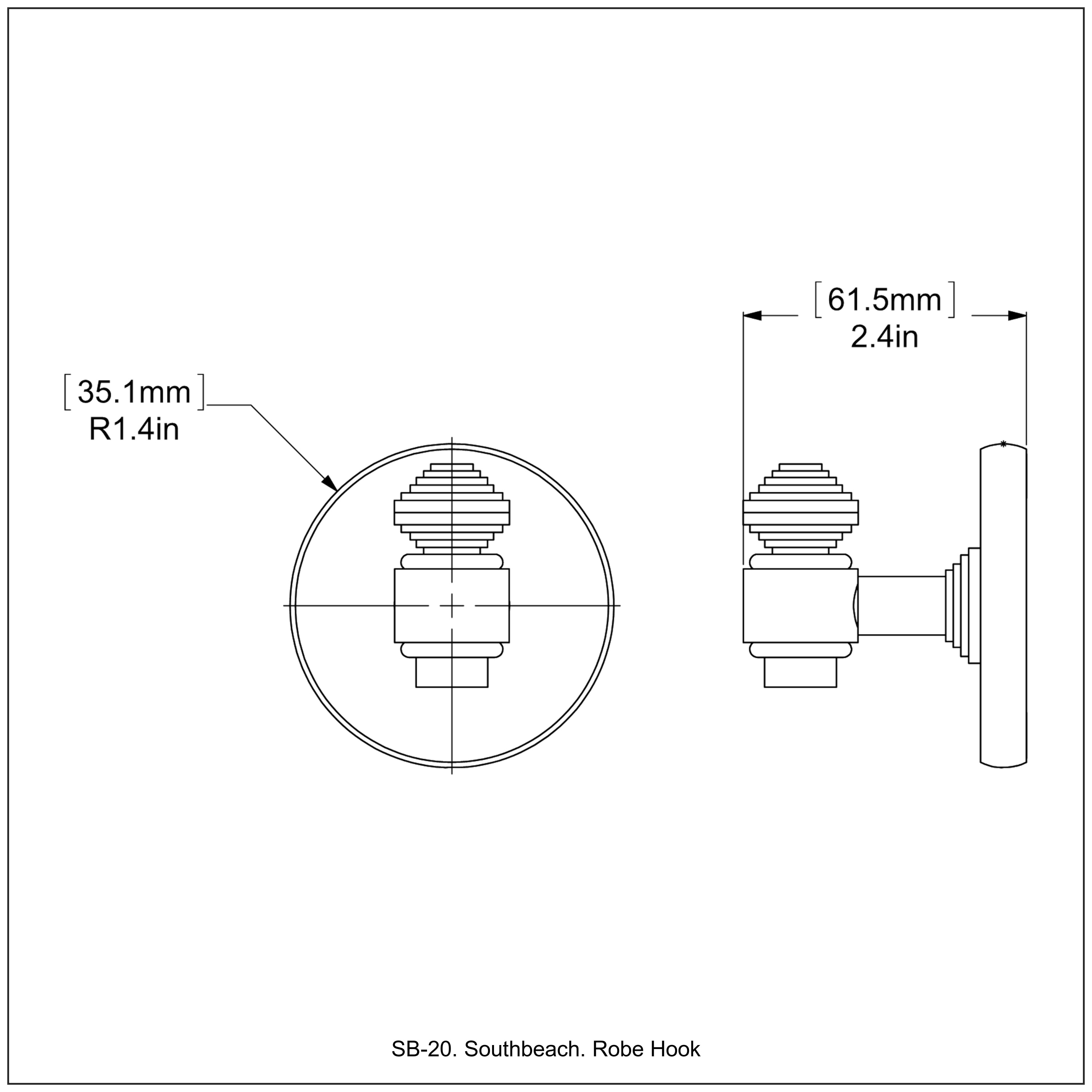 Colgador de toalla de pared individual en blanco mate de Allied Brass Southbeach