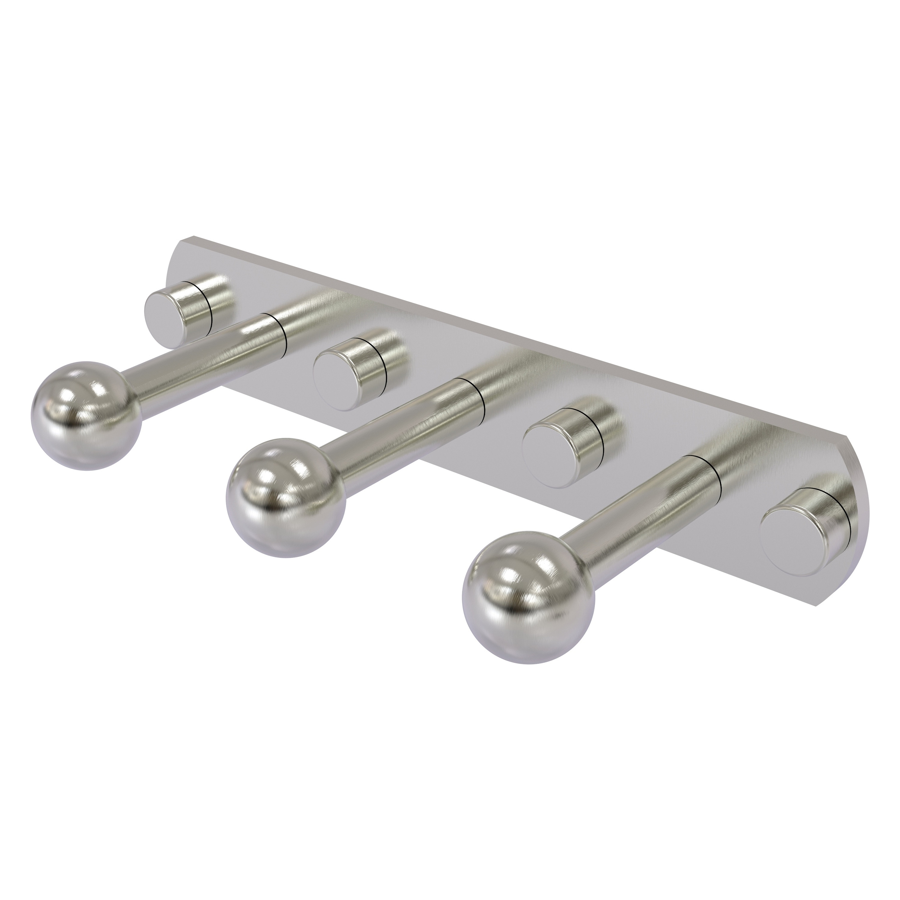 Gancho para toallas de montaje en pared con triple gancho en níquel satinado de la línea Prestige Skyline de Allied Brass
