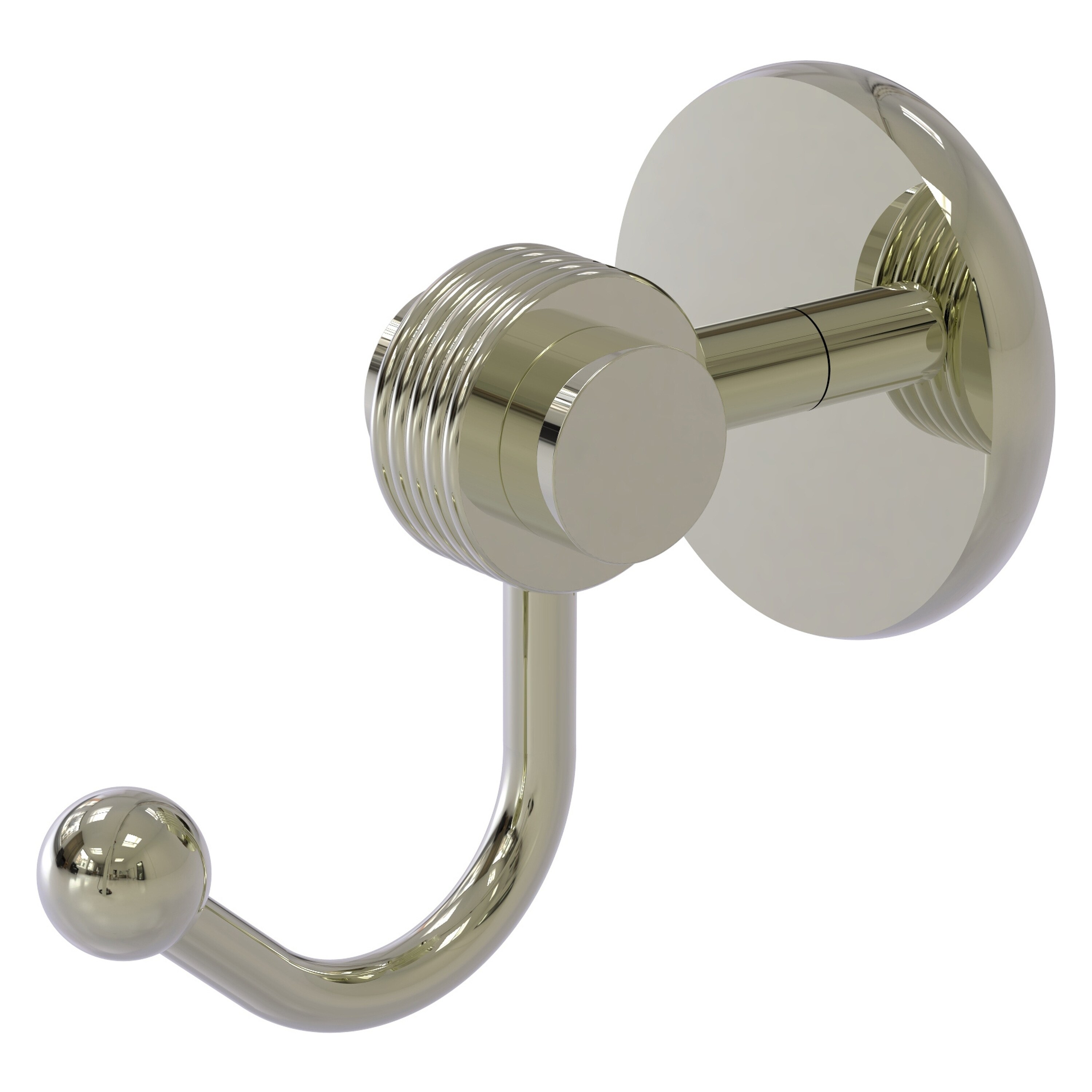 Gancho para toalla de montaje en pared de Allied Brass Satellite Orbit Two en níquel pulido con un gancho individual - 7220G-PNI.