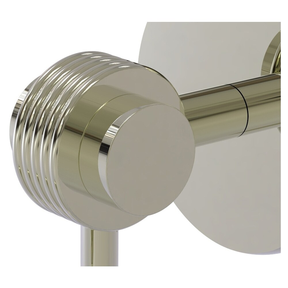 Gancho para toalla de montaje en pared de Allied Brass Satellite Orbit Two en níquel pulido con un gancho individual - 7220G-PNI.