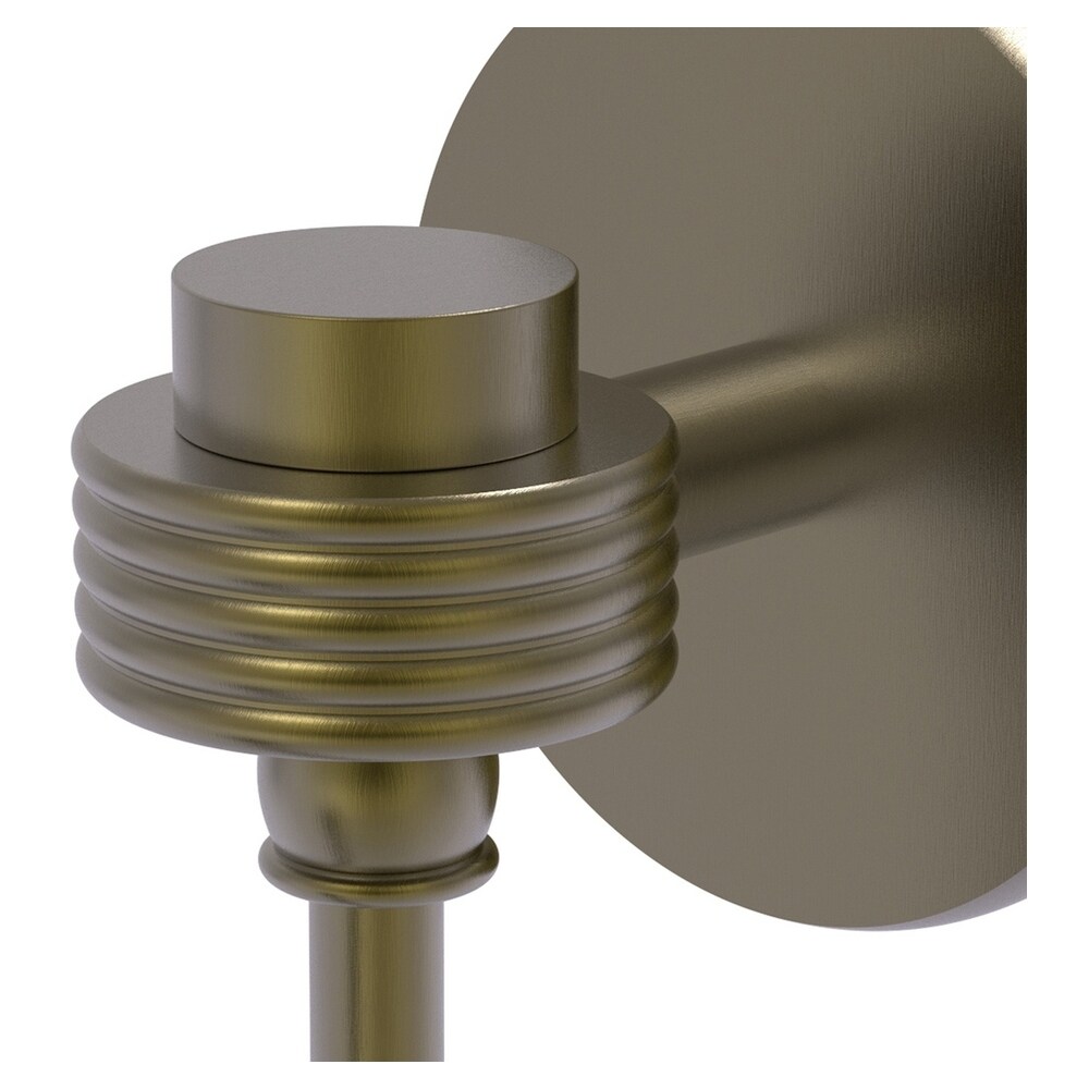 Percha de pared para toallas de montaje único en latón antiguo Allied Brass Satellite Orbit One - Gancho individual 7120G-ABR