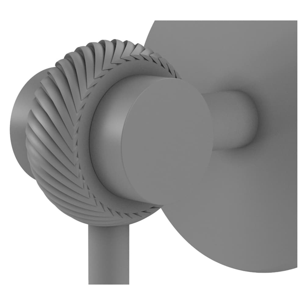 Gancho de toalla de pared individual en gris mate Allied Brass Satellite Orbit Two