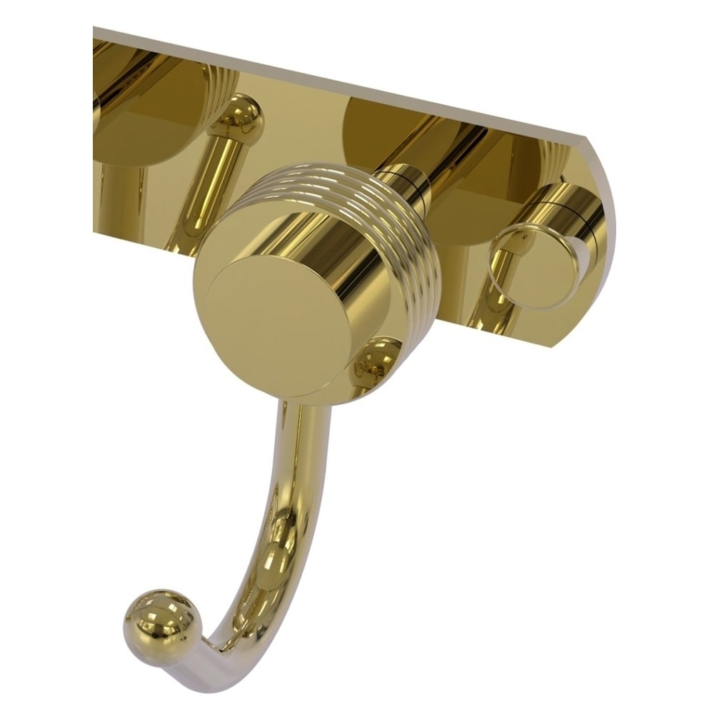 Gancho de Toalla para Montar en Pared con 6 Ganchos de Latón sin barnizar 920G-6-UNL de Allied Brass Mercury