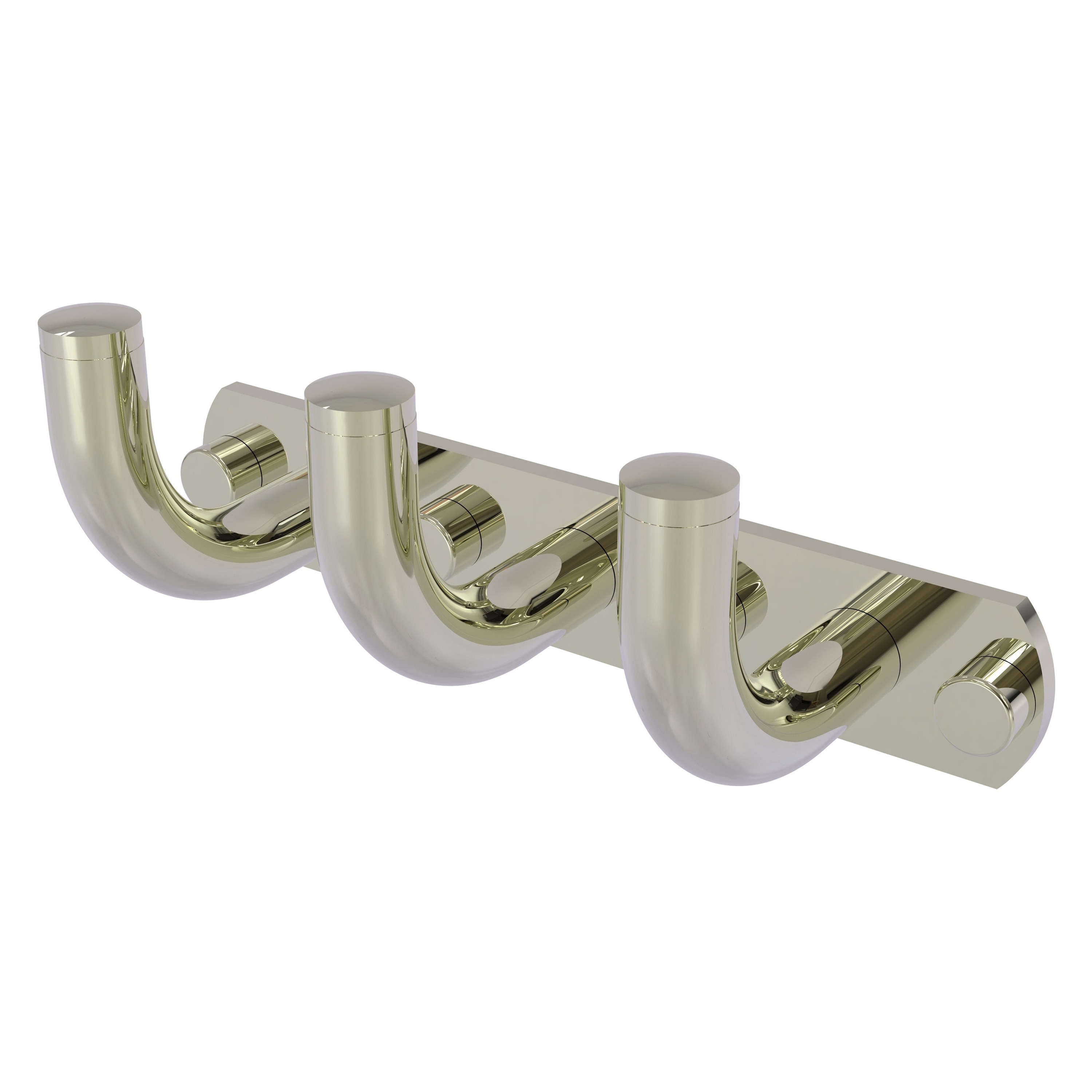 Colgador de toallas de montaje en pared con tres ganchos en níquel pulido Allied Brass Remi