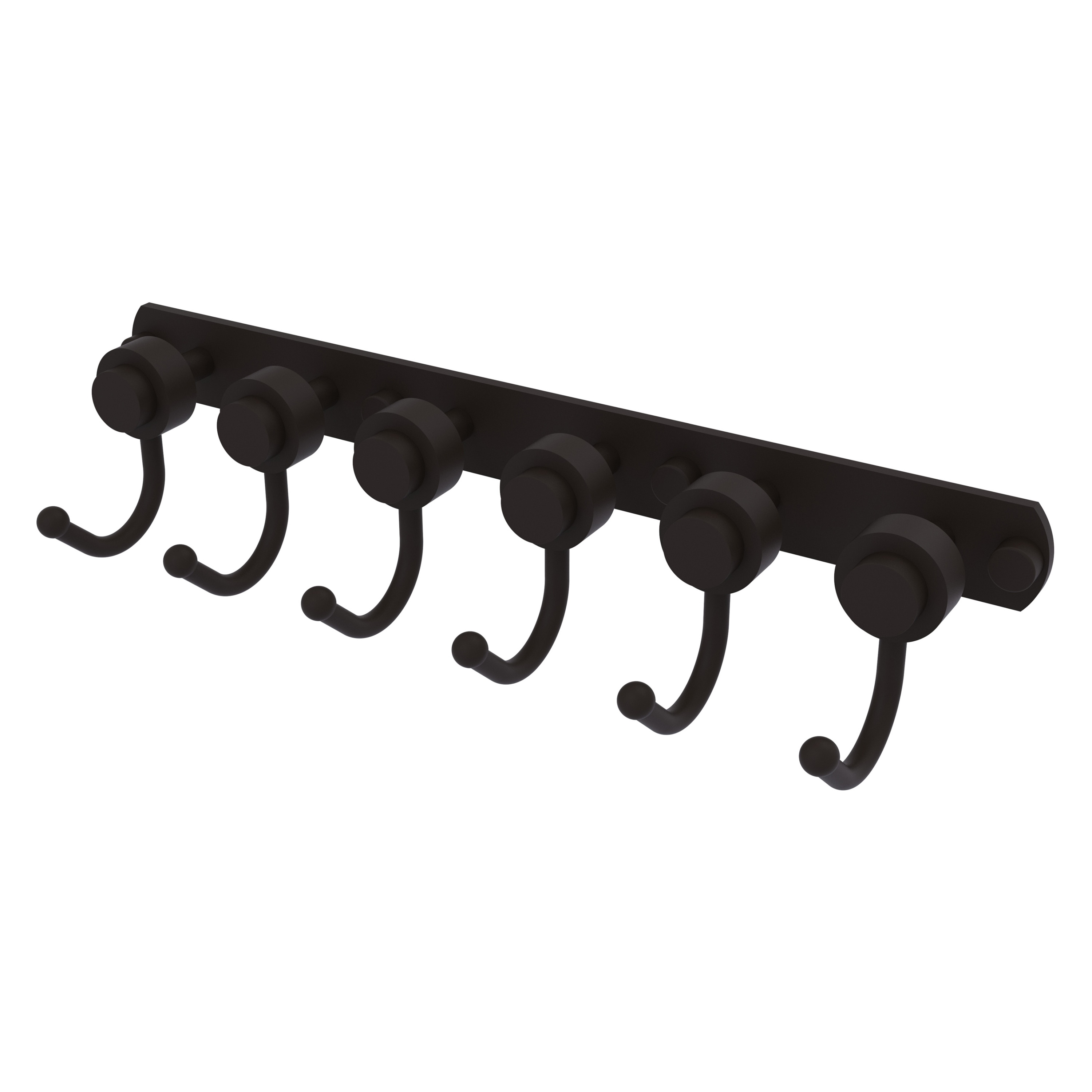 Percha de pared de bronce aceitado 6 ganchos Allied Brass Mercury