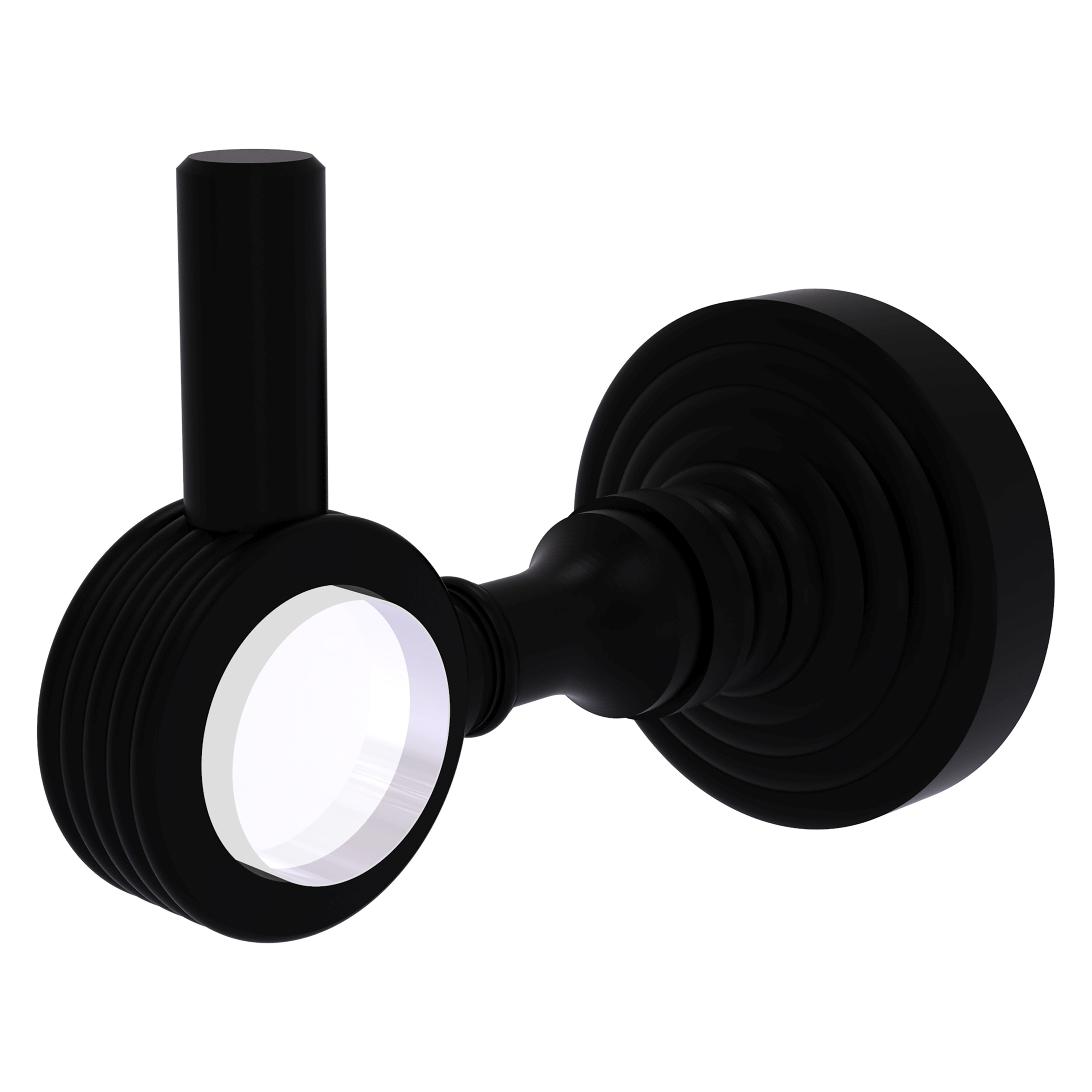 Percha para toalla de pared de gancho individual en negro mate Pacific Grove de Allied Brass