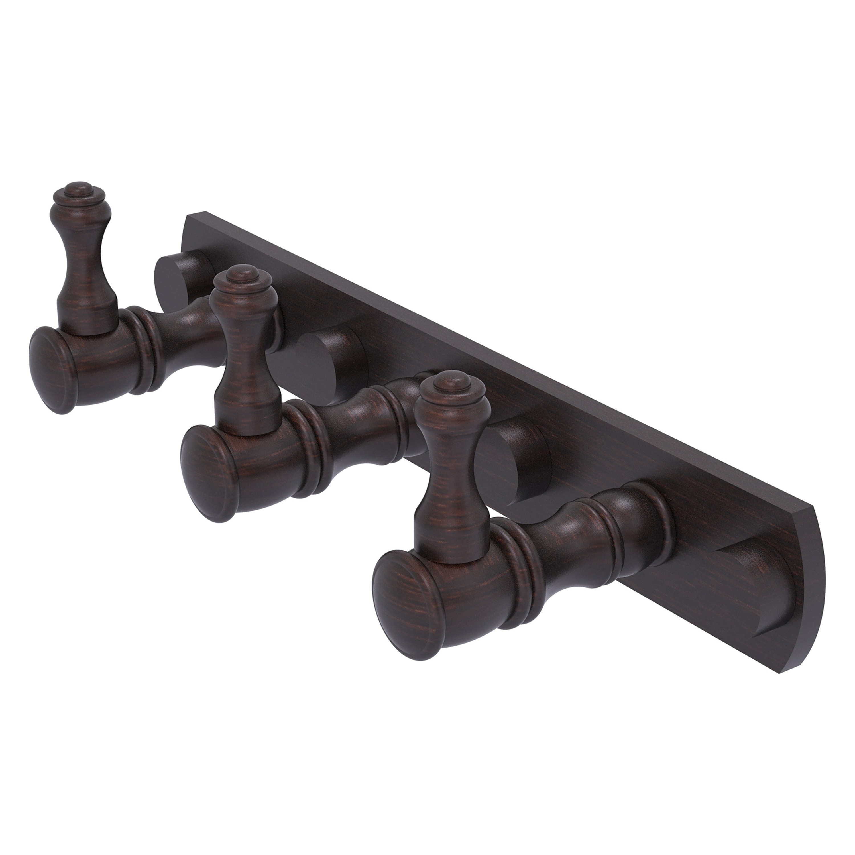 Triple Gancho de Bronce Veneciano para Toallas con Montaje en Pared_CLR-20-3-VB
