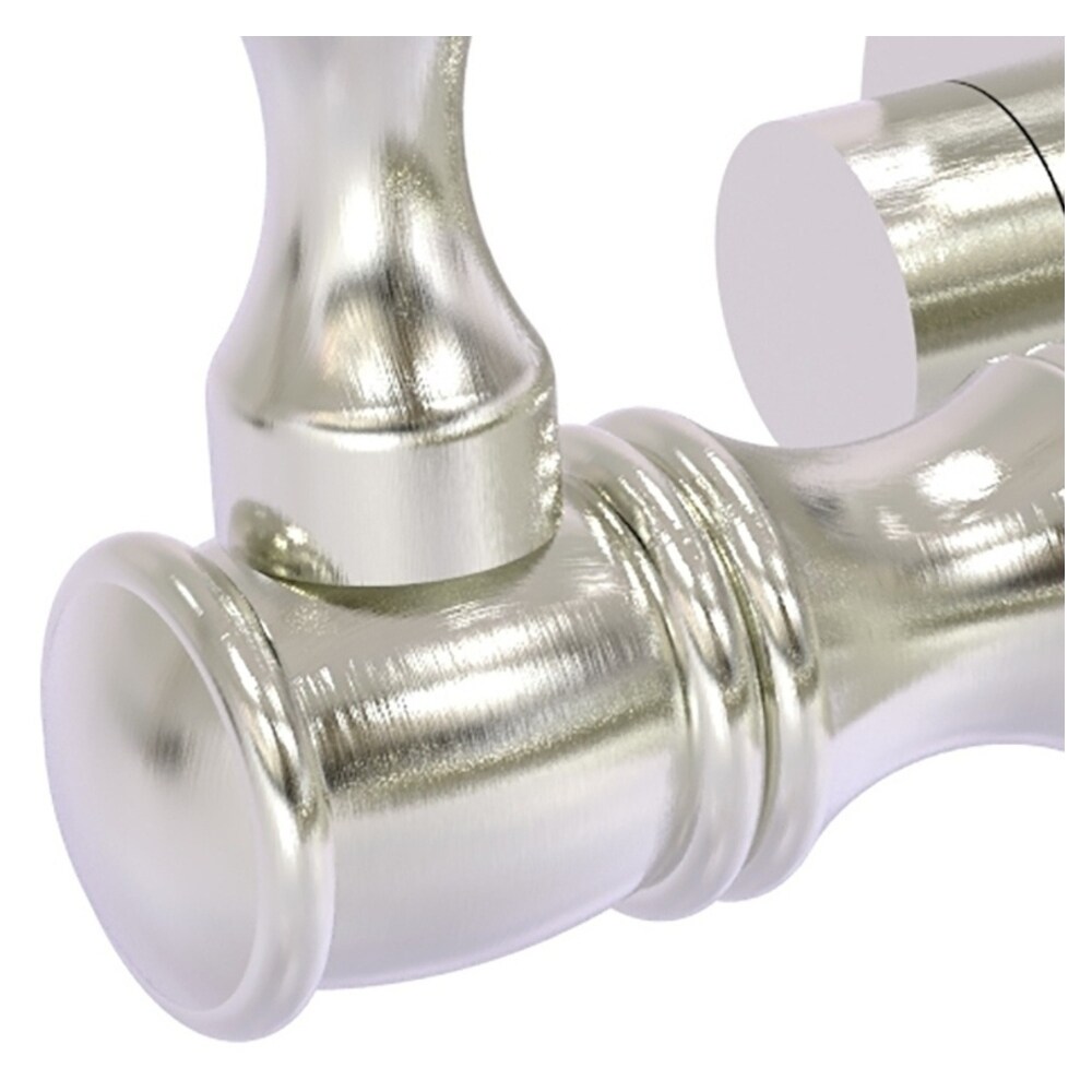 Colgador doble para toallas en pared de Satin Nickel estilo Carolina Allied Brass