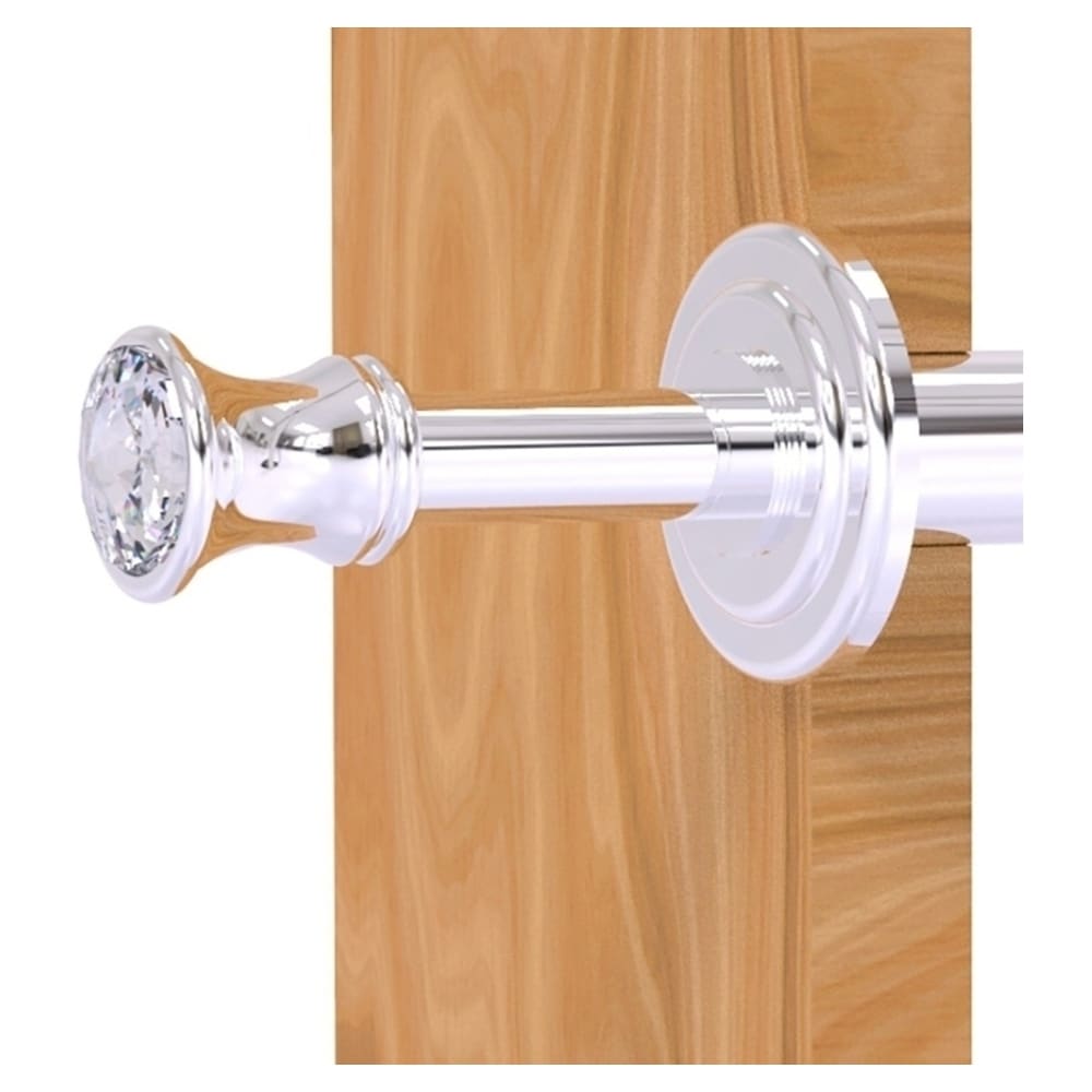 Gancho de Toalla de Pared Individual de Cromo Pulido con Cristal Carolina de Latón Aliado CC-23-PC