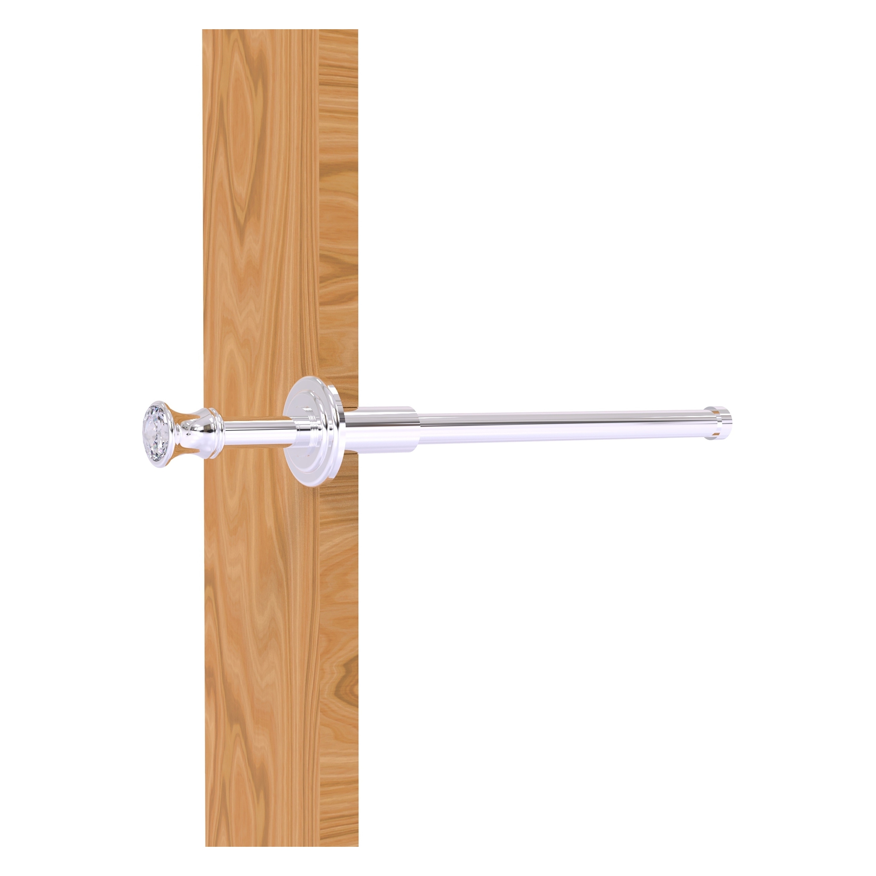 Gancho de Toalla de Pared Individual de Cromo Pulido con Cristal Carolina de Latón Aliado CC-23-PC