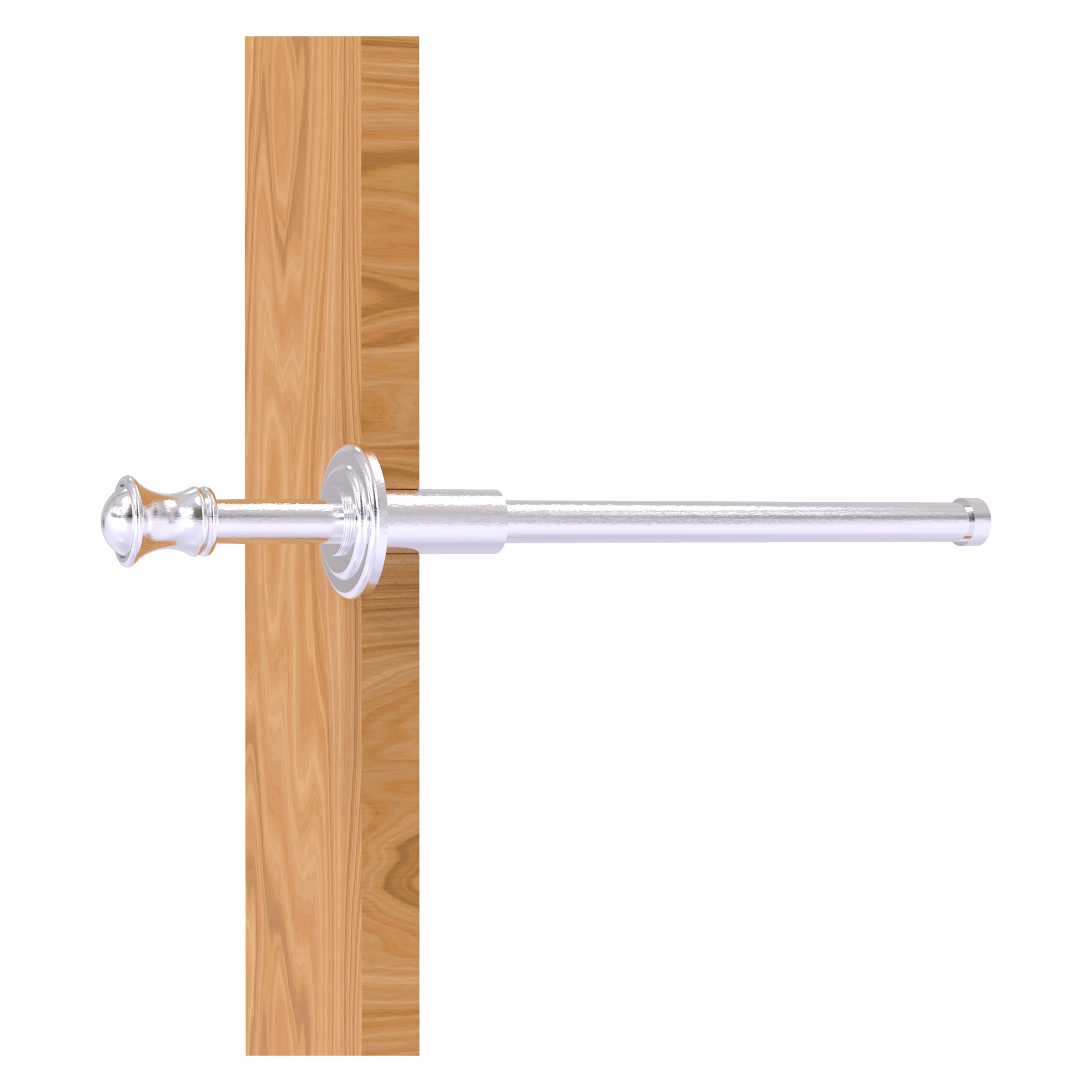 Colgador de toalla de pared Allied Brass Carolina Satin Chrome de un solo gancho - Montaje en pared CL-23-SCH