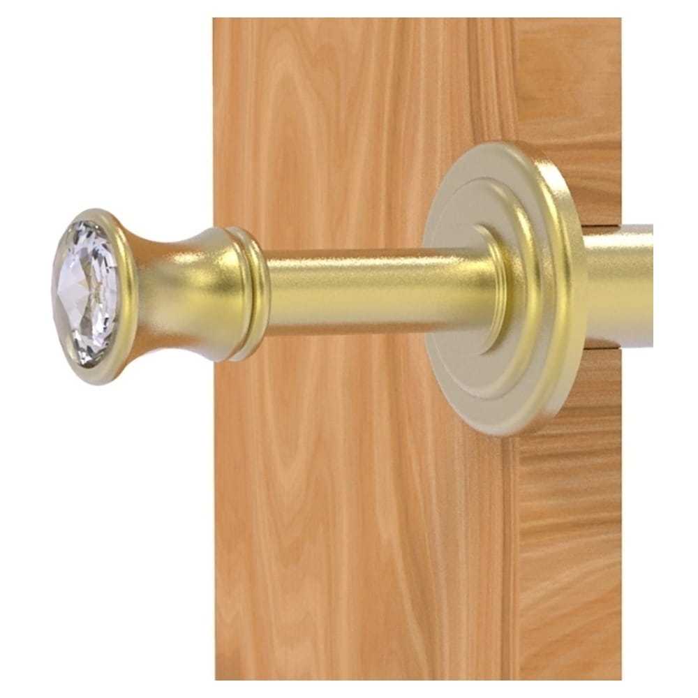 Gancho para toalla montado en la pared de latón satinado con un cristal de Carolina - Allied Brass CC-23-SBR