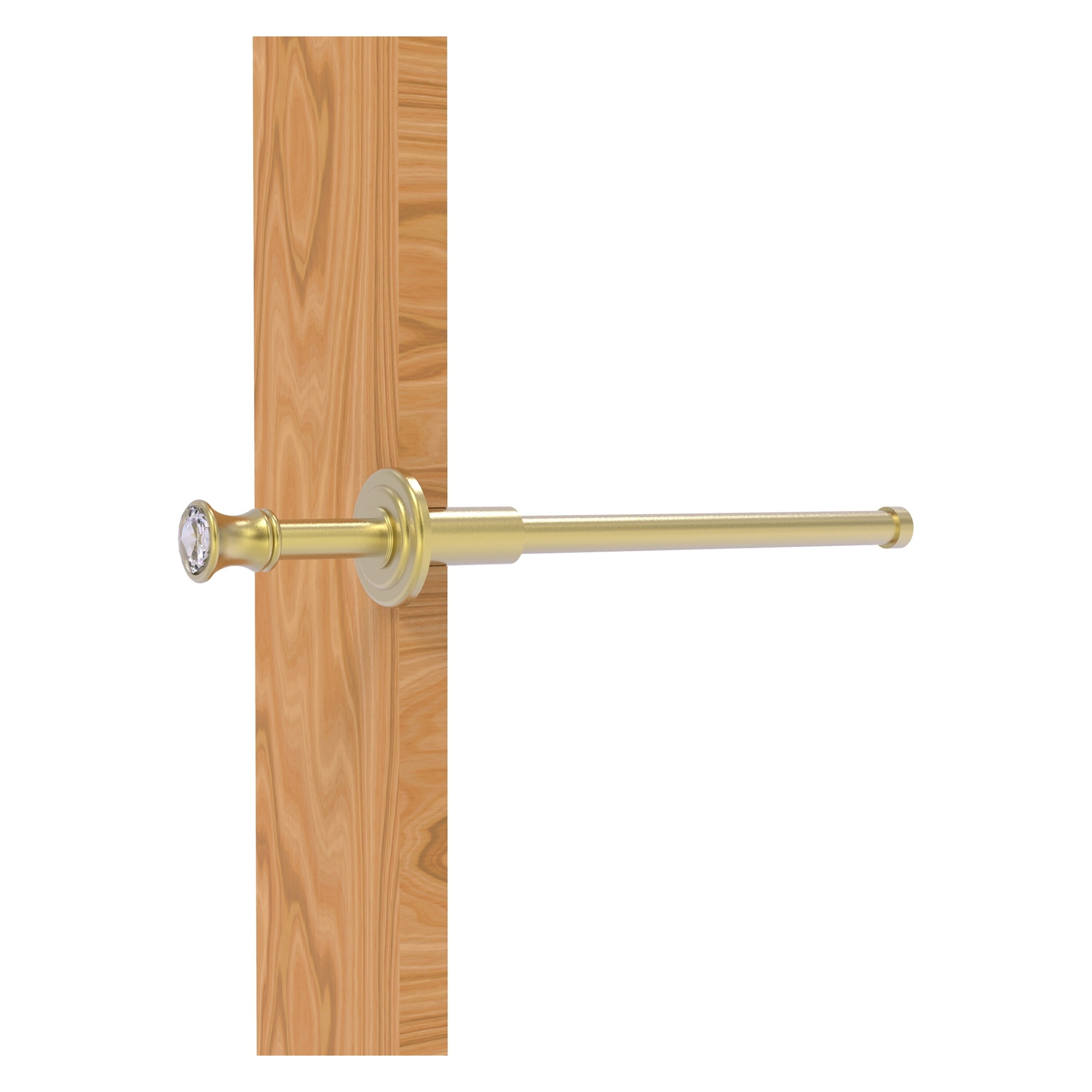 Gancho para toalla montado en la pared de latón satinado con un cristal de Carolina - Allied Brass CC-23-SBR