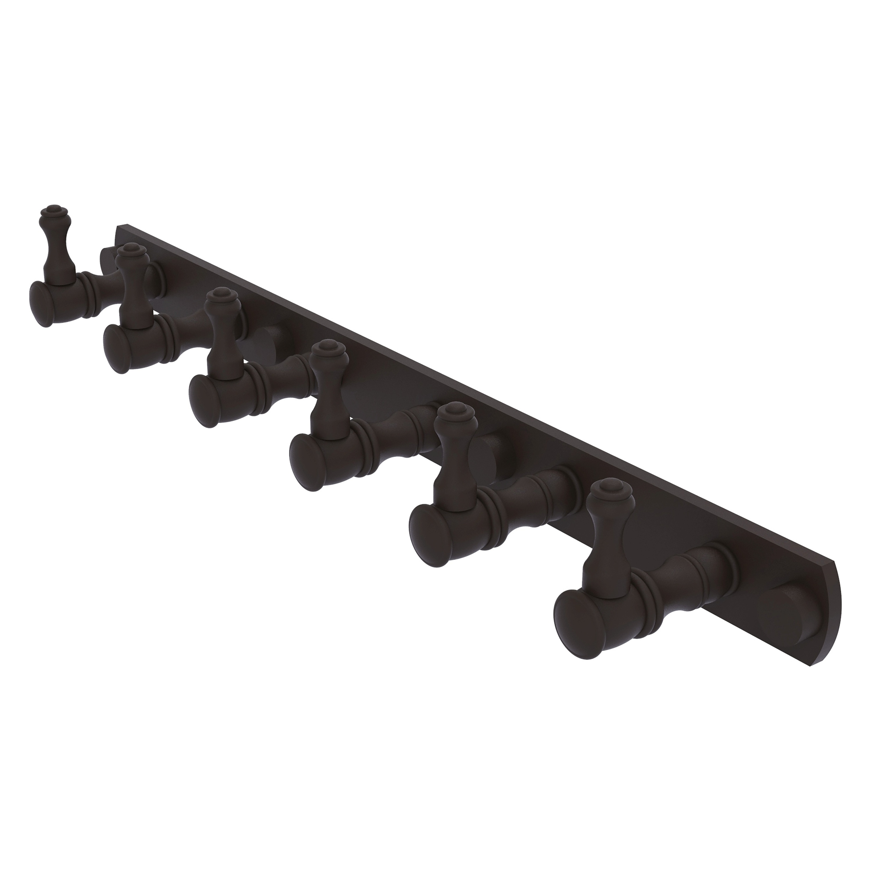 Colgador de Toallas de Pared de 6 Ganchos en Bronce Frotado con Aceite Carolina de Allied Brass