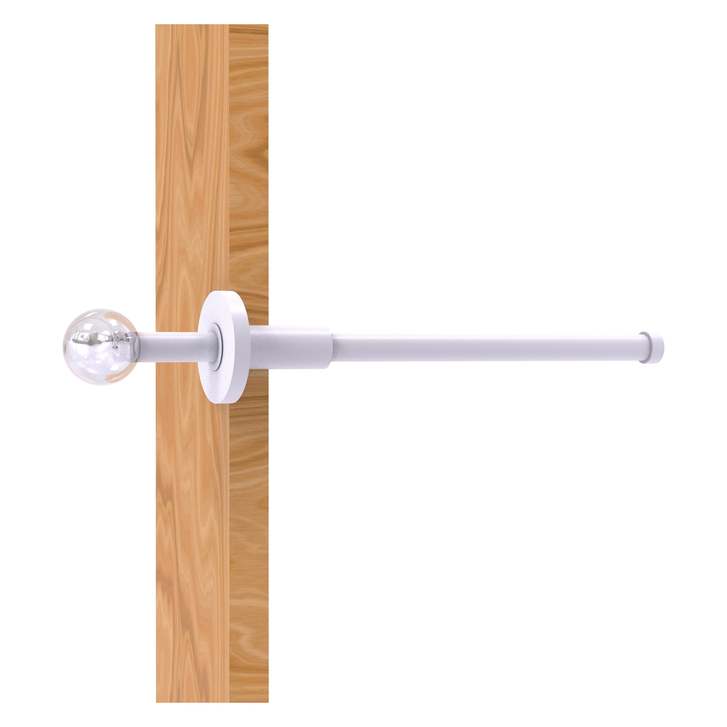 Colgador de toalla de pared de un solo gancho en blanco mate Clearview de latón aliado
