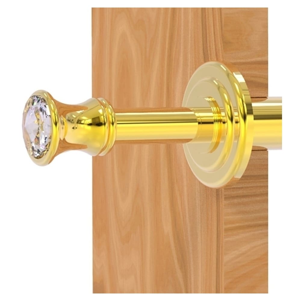 Colgador de Toalla de Pared con Gancho Único en Latón Pulido con Cristales Carolina - Modelo CC-23-PB