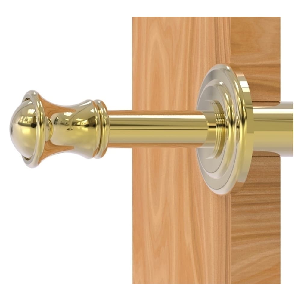 Gancho para toallas de pared individual sin barnizar en latón de Carolina de Allied Brass.