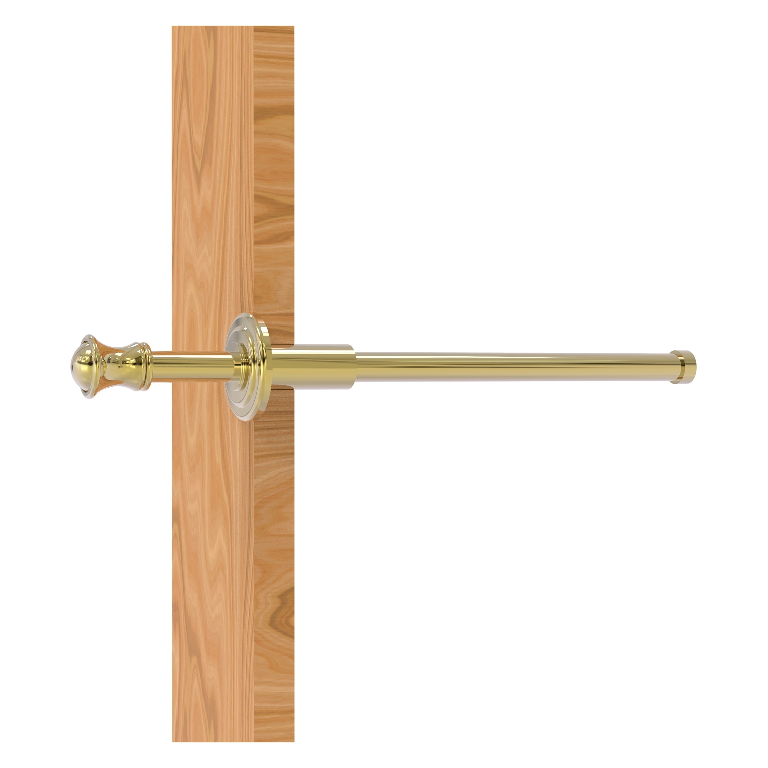 Gancho para toallas de pared individual sin barnizar en latón de Carolina de Allied Brass.