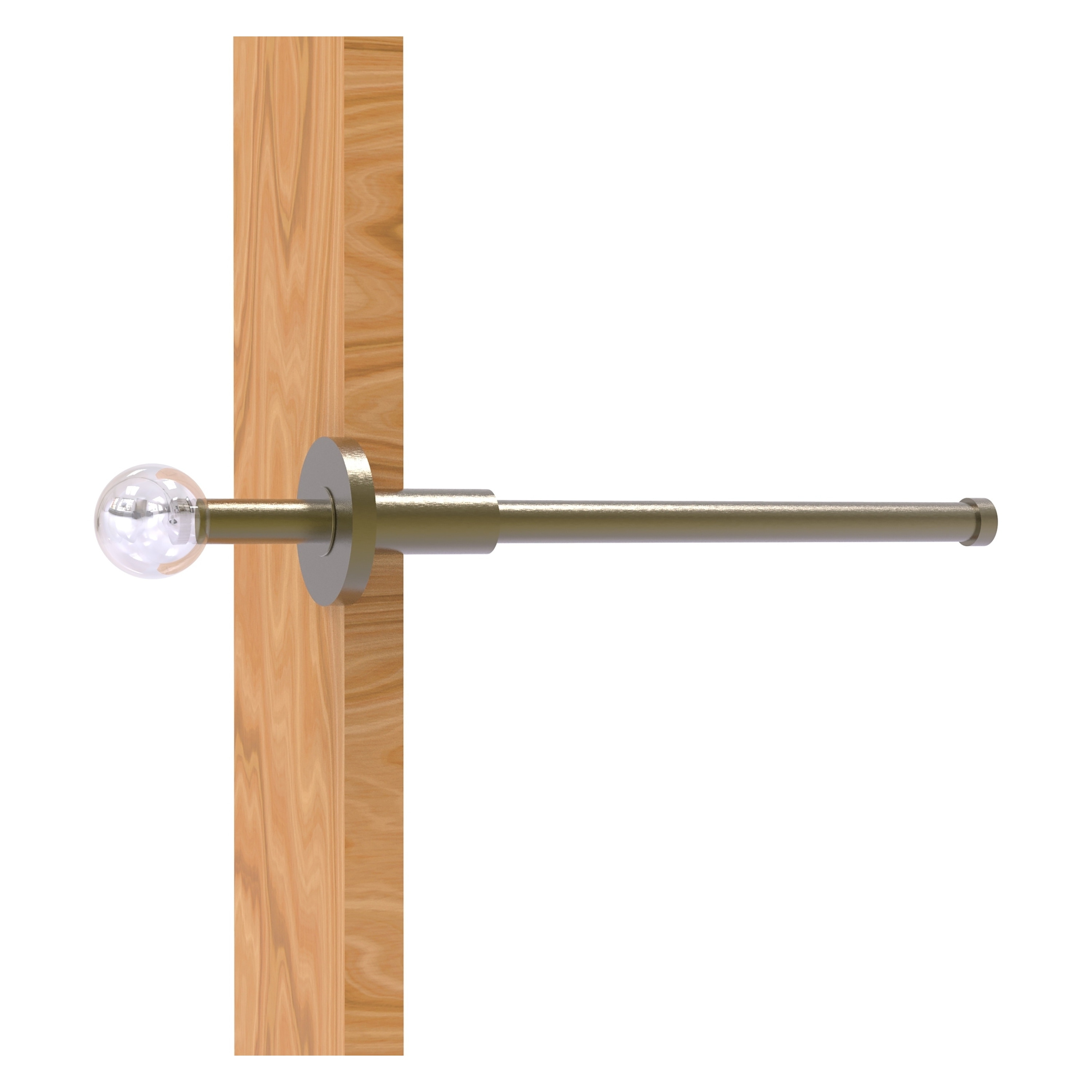 Gancho de toalla de pared individual en latón antiguo de estilo retro - Allied Brass Clearview CV-23-ABR