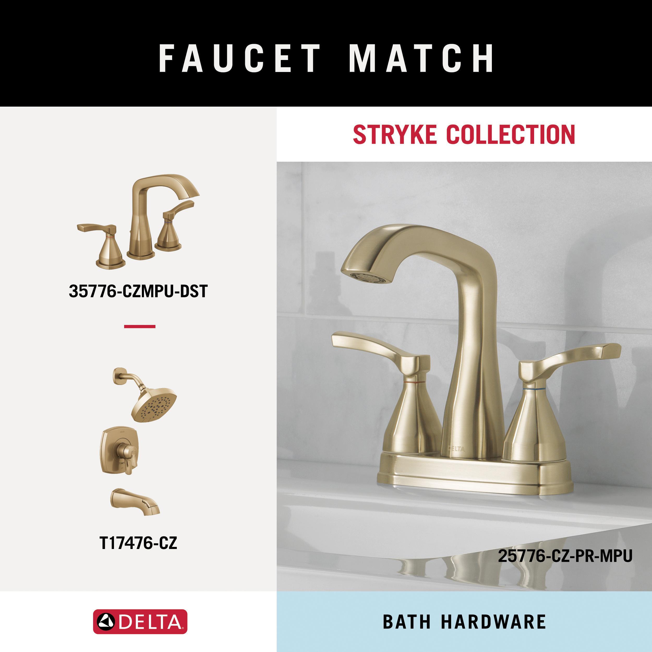 Delta Stryke Bronce Champagne Doble Gancho de Montaje en Pared para Toallas 77638-CZ