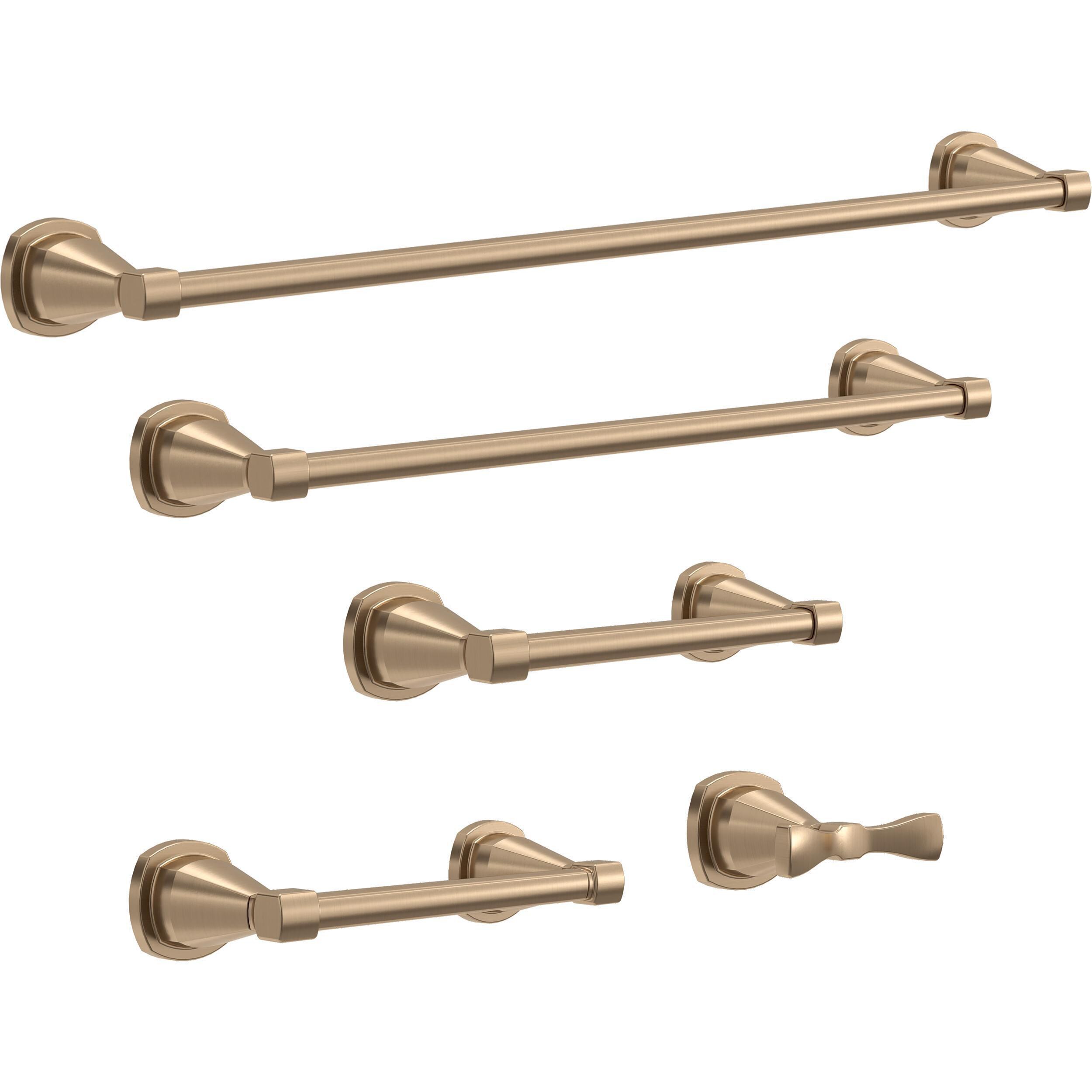 Delta Stryke Bronce Champagne Doble Gancho de Montaje en Pared para Toallas 77638-CZ