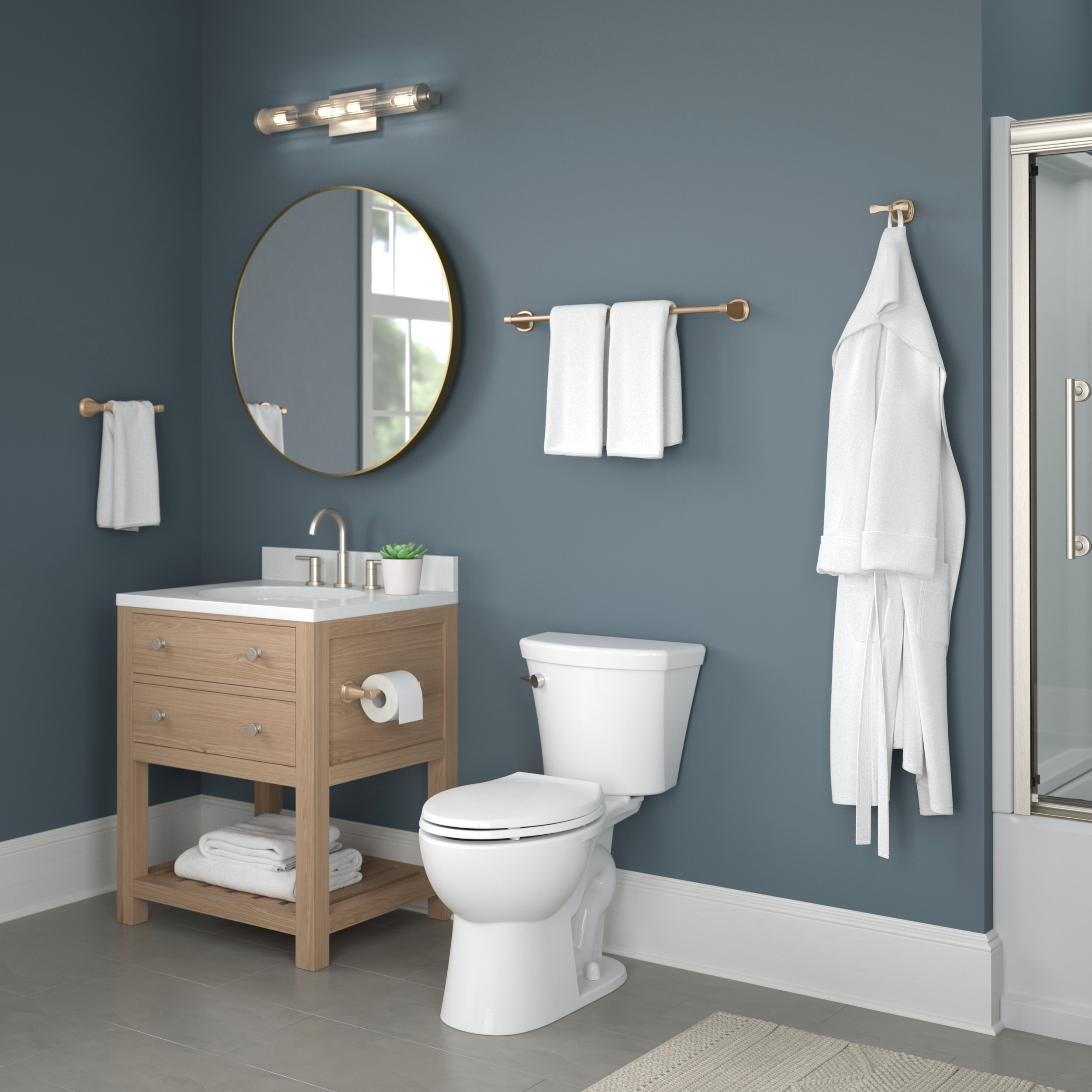 Delta Stryke Bronce Champagne Doble Gancho de Montaje en Pared para Toallas 77638-CZ