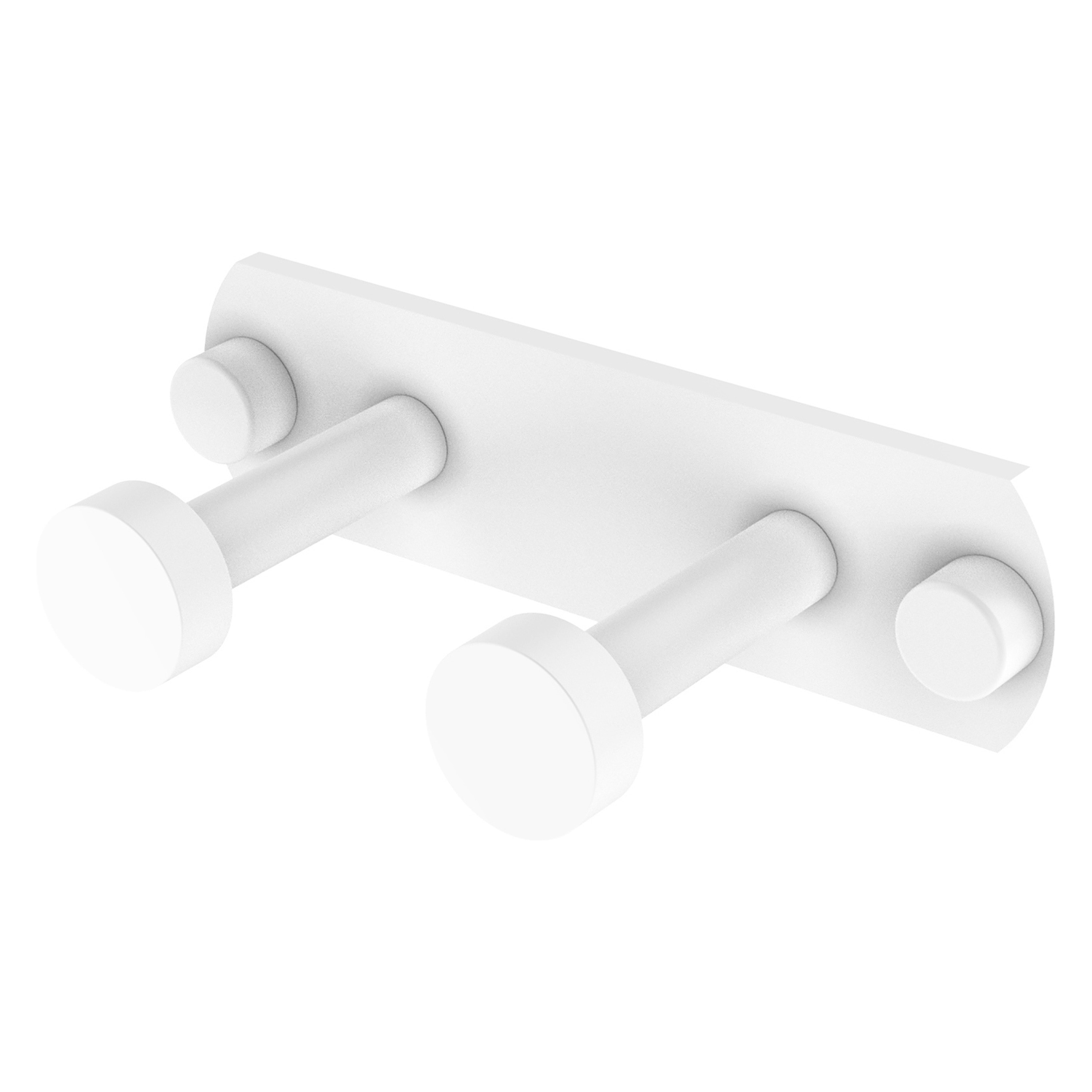 Colgador de toallas doble montado en la pared color blanco mate de Fresno de Brass Allied.