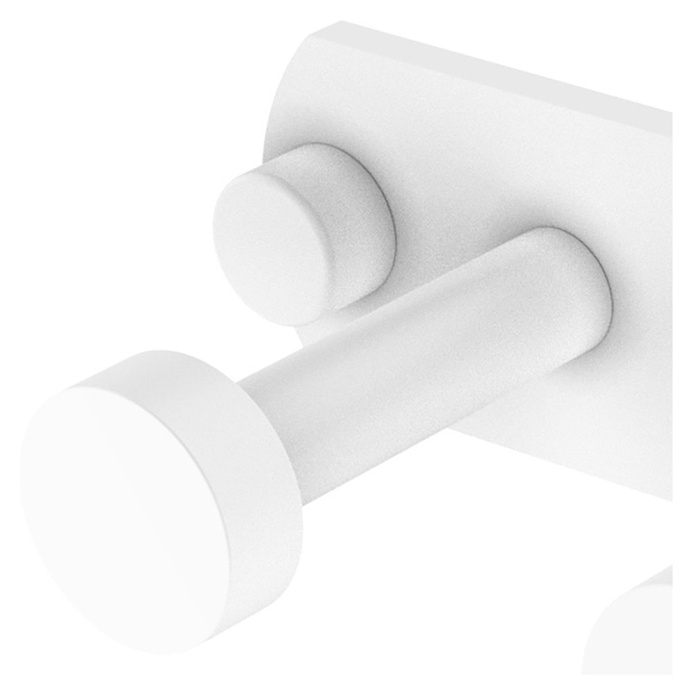 Colgador de toallas doble montado en la pared color blanco mate de Fresno de Brass Allied.