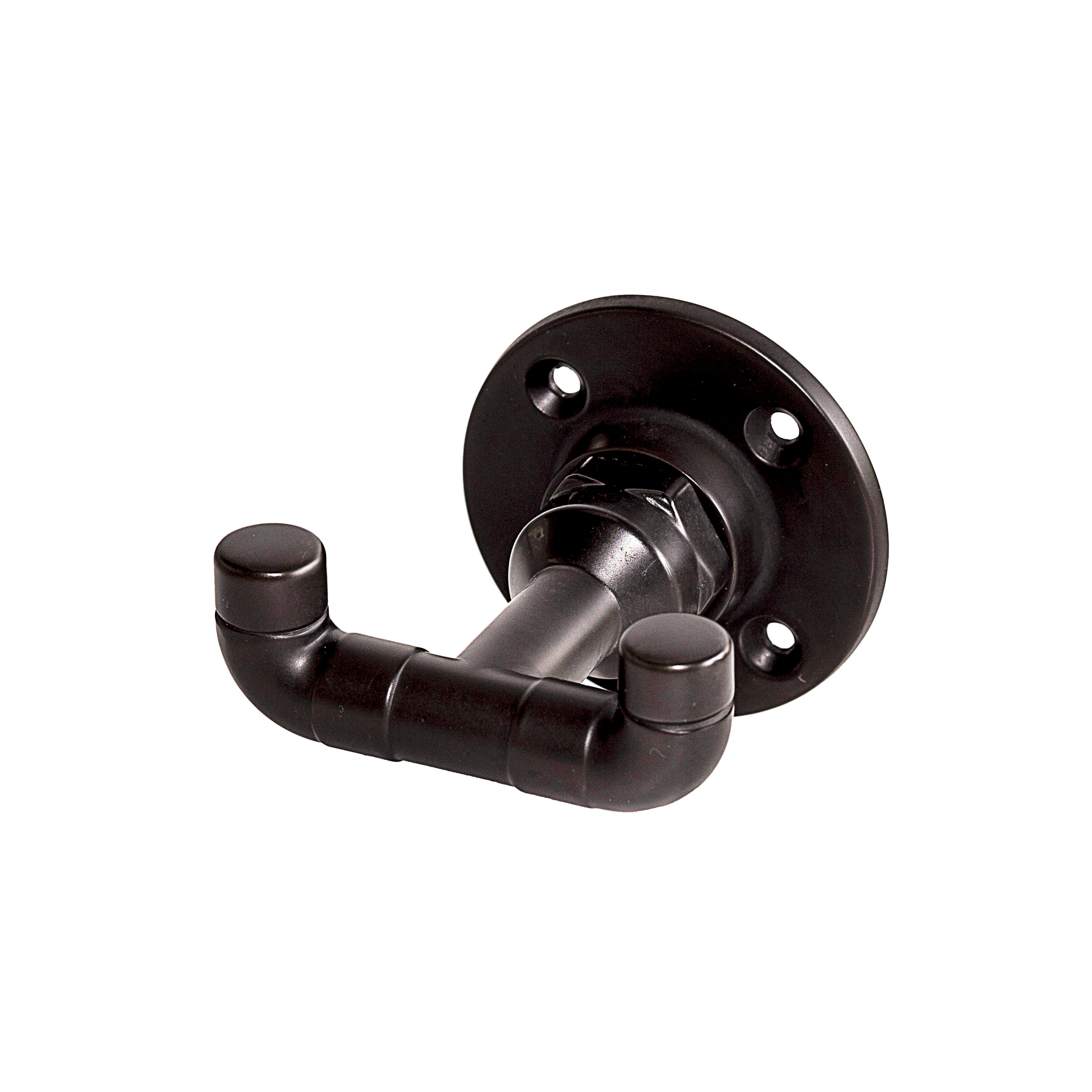 Percha doble para toallas de montaje en pared Design House Kimball negro satinado