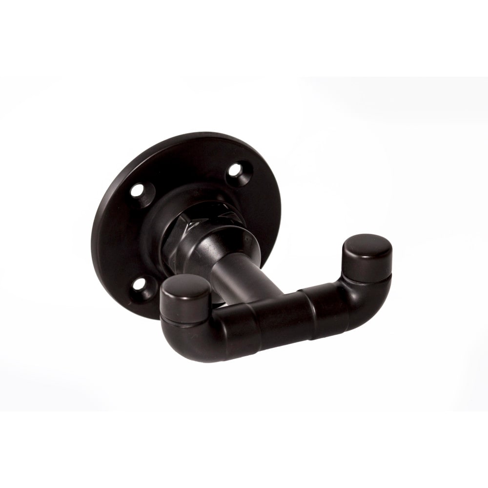 Percha doble para toallas de montaje en pared Design House Kimball negro satinado