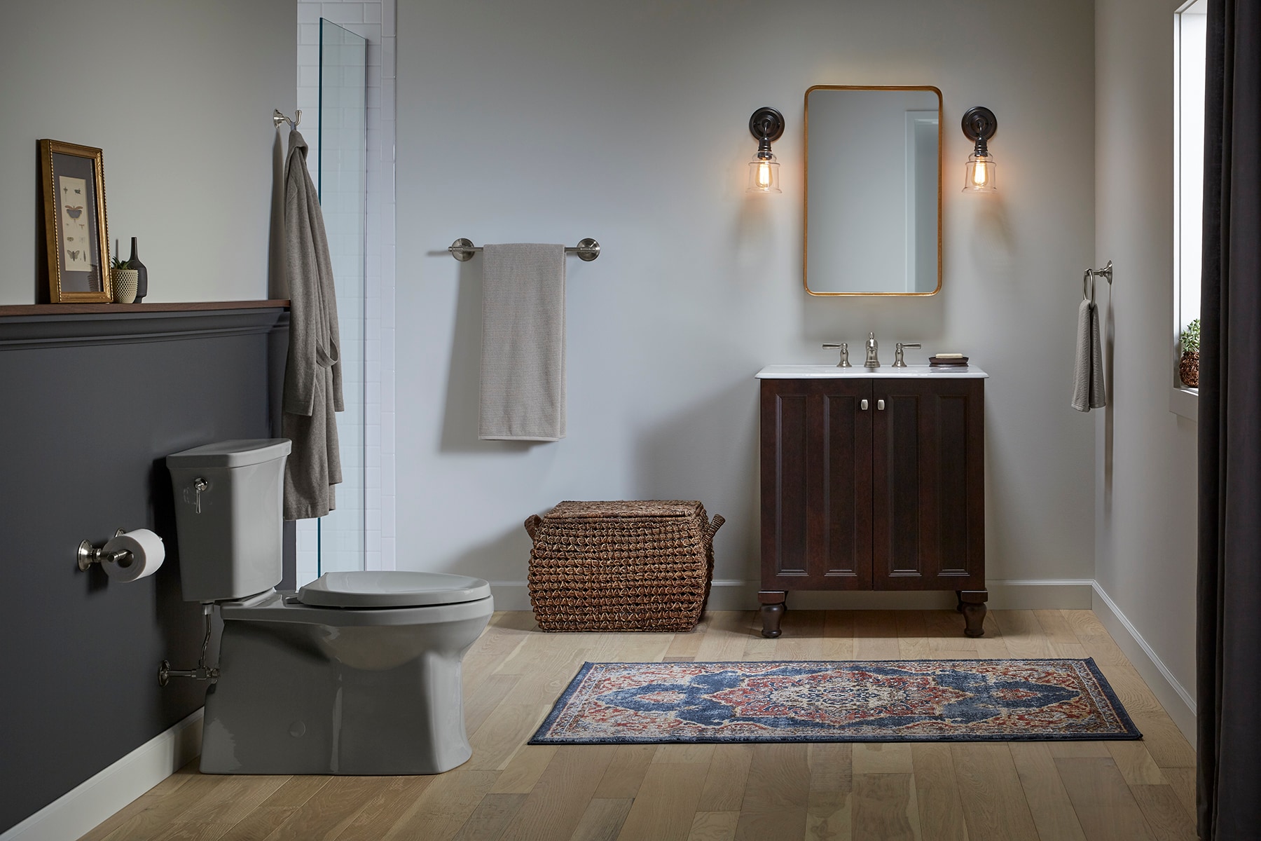 Gancho para toallas de pared de níquel cepillado vibrante único de KOHLER