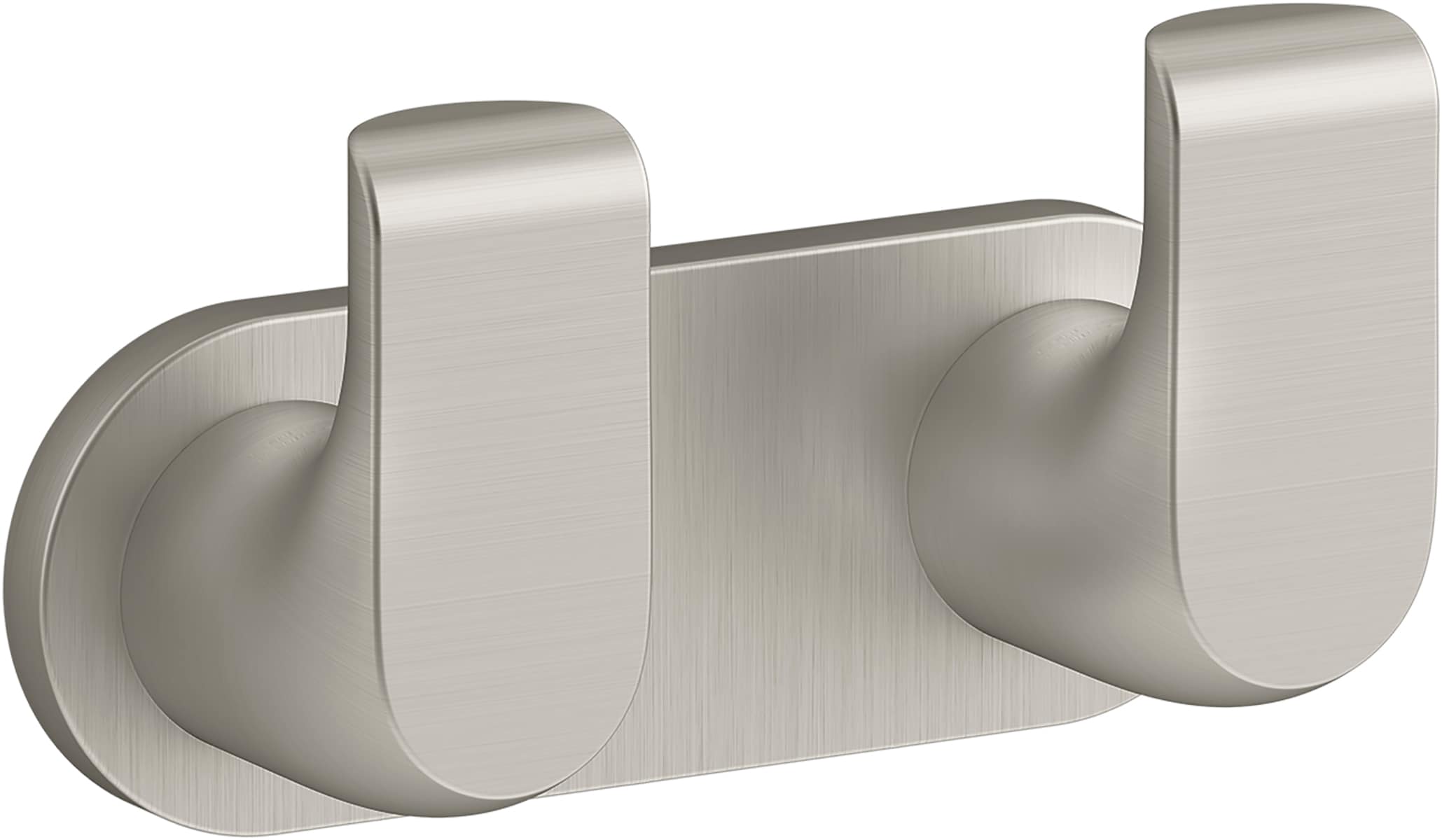 Percha doble de toalla para montaje en pared en níquel cepillado vibrante KOHLER Avid K-97500-BN