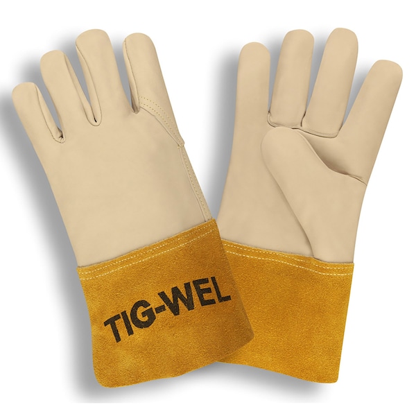 Soldador de Cordova, Cuero de Vaca, Tig-Wel, Premium, Guantes de Lado Dividido, XL, Paquete de 12 - 8130XL