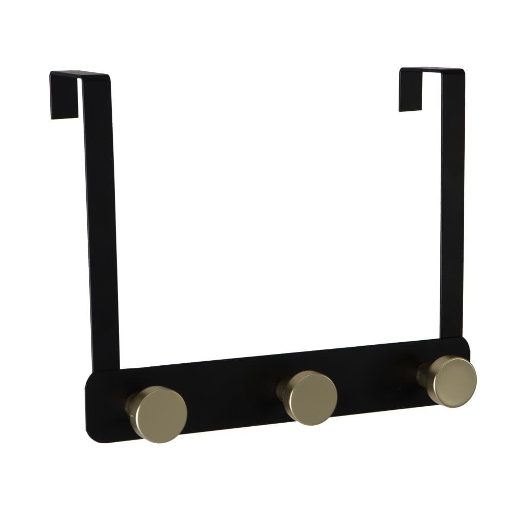Percha para toallas de puerta en color negro Elle Decor Triple - Gancho EL-44166-NEGRO