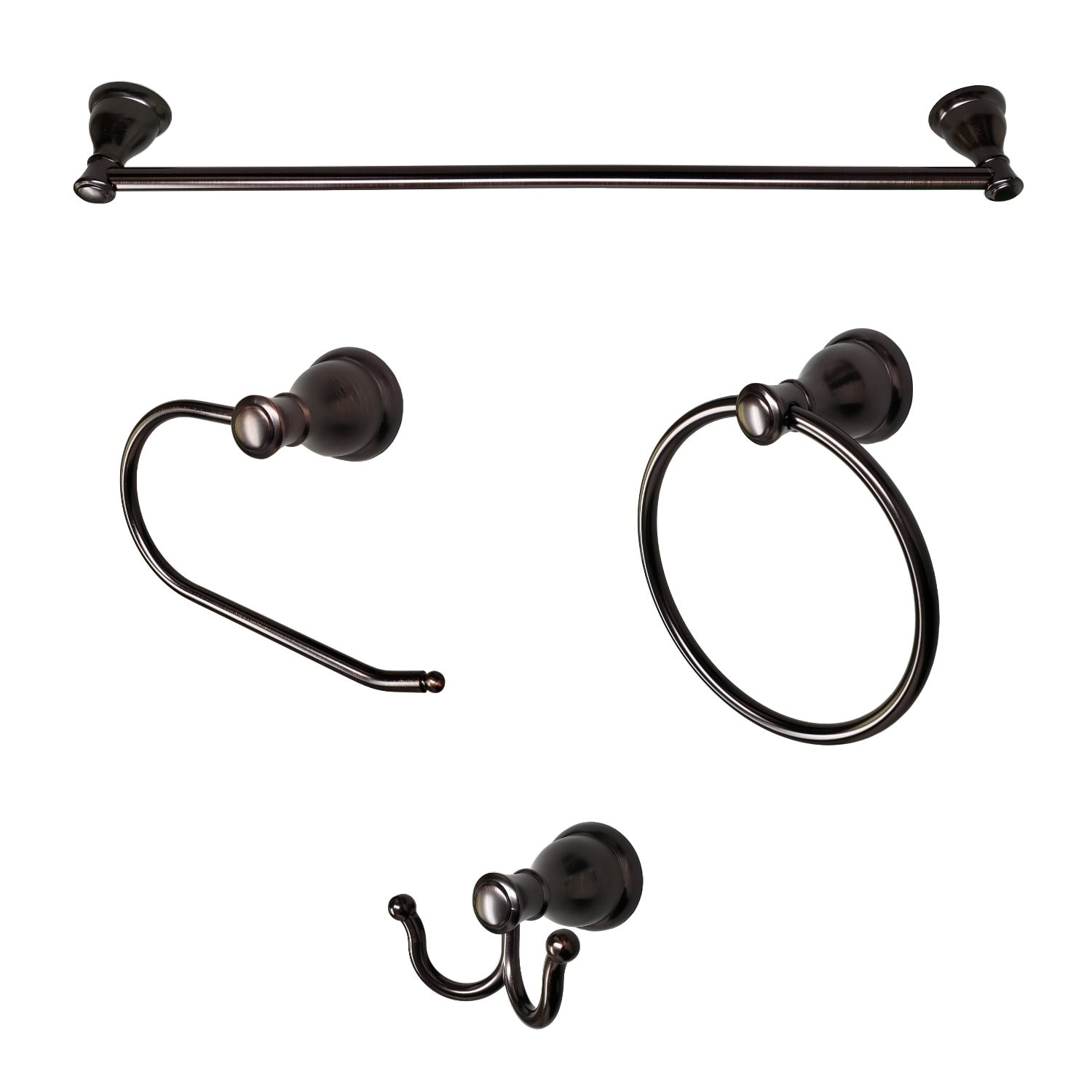 Gancho doble de montaje en pared de bronce frotado con aceite para toalla ARISTA Castilla BA5903-RHKJ-ORB