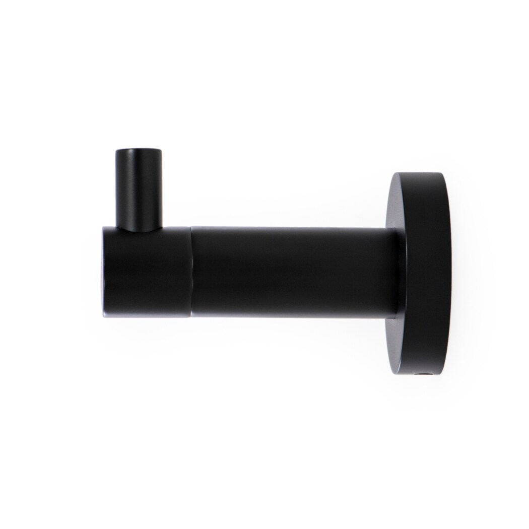 Percha de pared Italia Florence con acabado mate en negro - Gancho sencillo para toallas FL9304