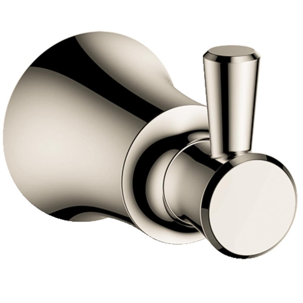 Colgador de toallas de pared de una sola percha Hansgrohe Joleena en níquel pulido