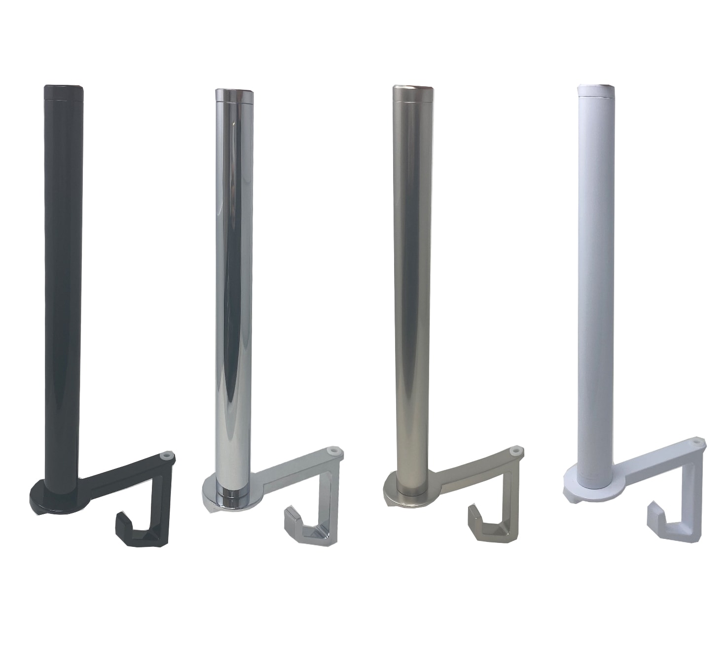 Gancho para toallas PF WaterWorks HingeHanger en negro mate, para puertas - Gancho individual PF0591-MB