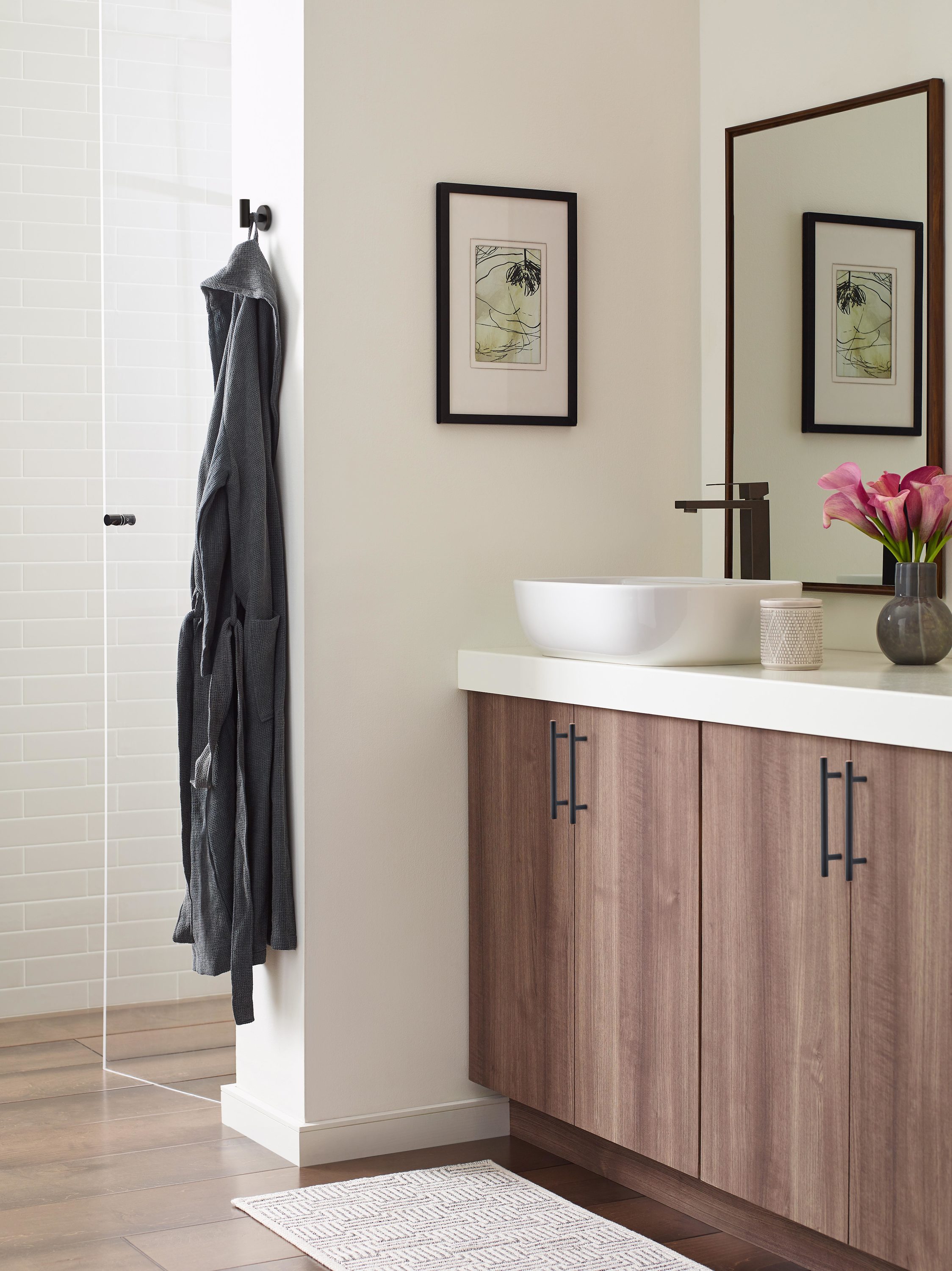 Colgador de Toallas de Pared de Bronce Aceitado Amerock Arrondi de un Solo Gancho BH26542ORB