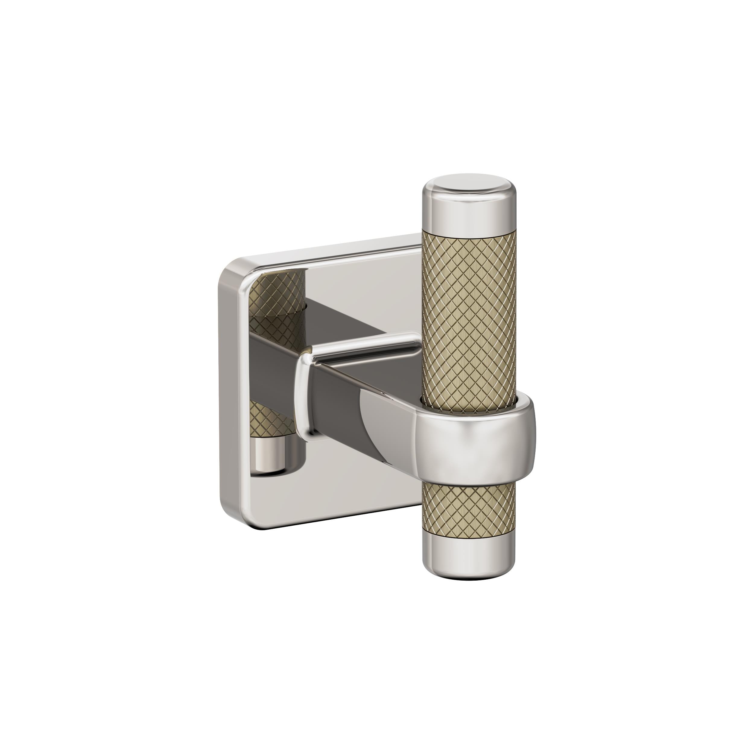 Gancho de Toalla de Montaje en Pared Sencillo Amerock Esquire Níquel Pulido/Champán Dorado BH36563PNBBZ