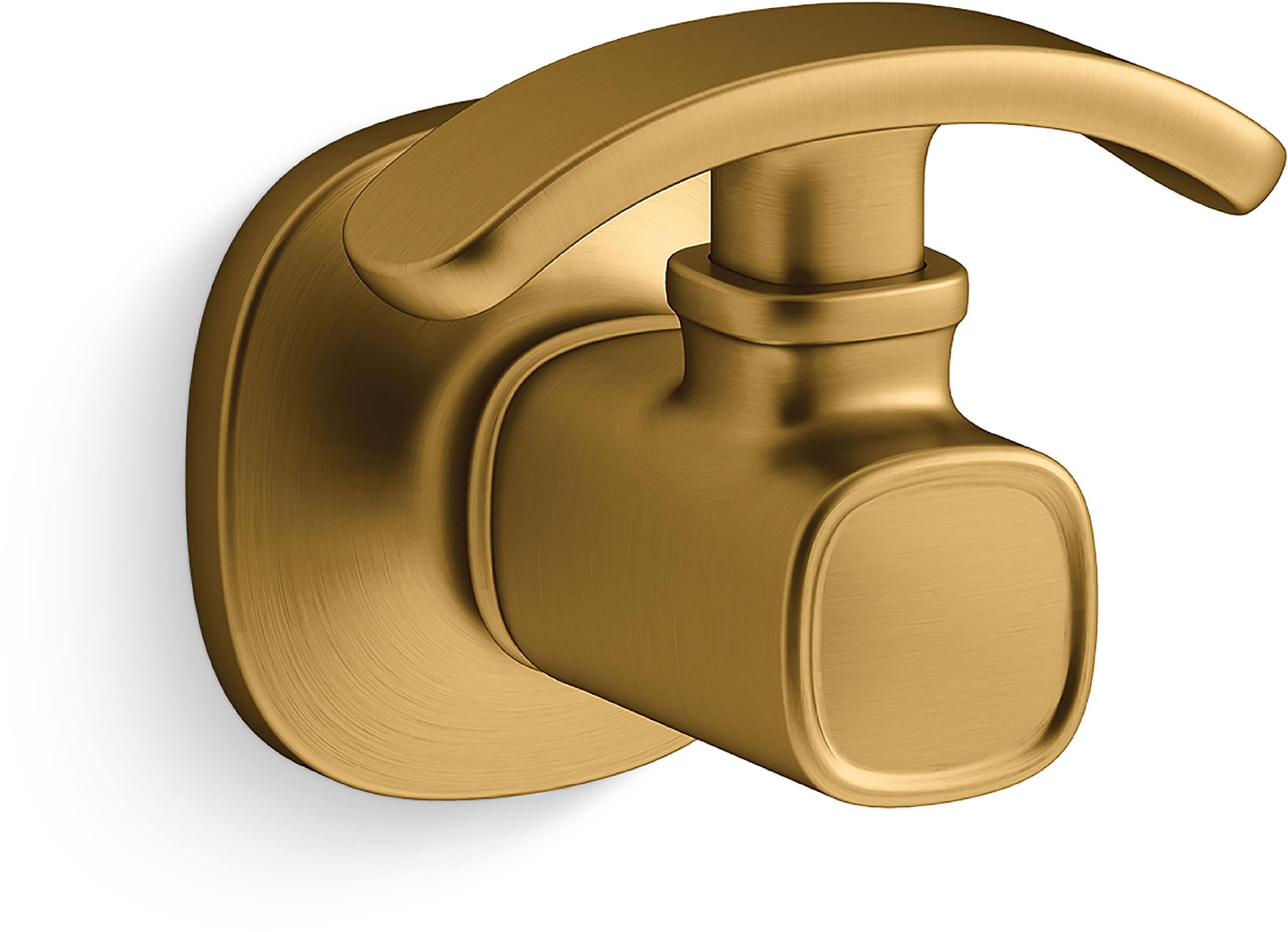 Colgador de toallas de montaje en pared de latón brillante moderno KOHLER Ealing