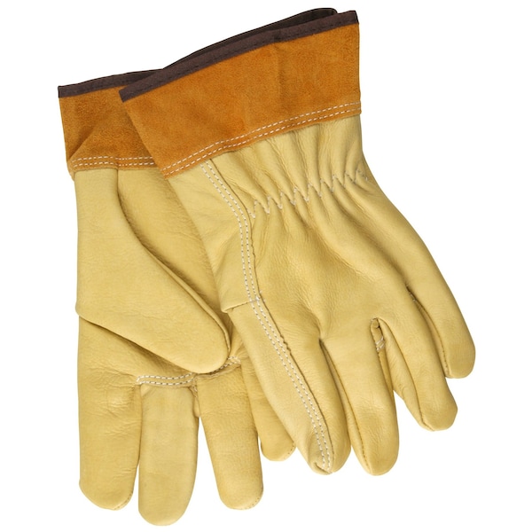 Guantes de seguridad Mcr, Guante de soldador Mig/Tig de cuero de res, M, paquete de 12 - 4903LM