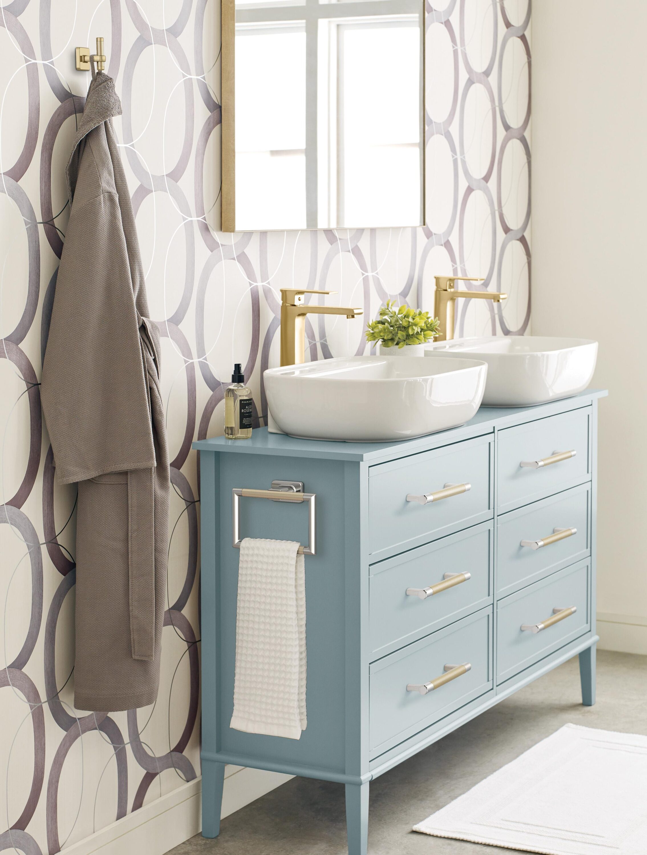 Amerock Gancho de Toalla para Montar en Pared, Color Oro Champagne, Modelo Bronx