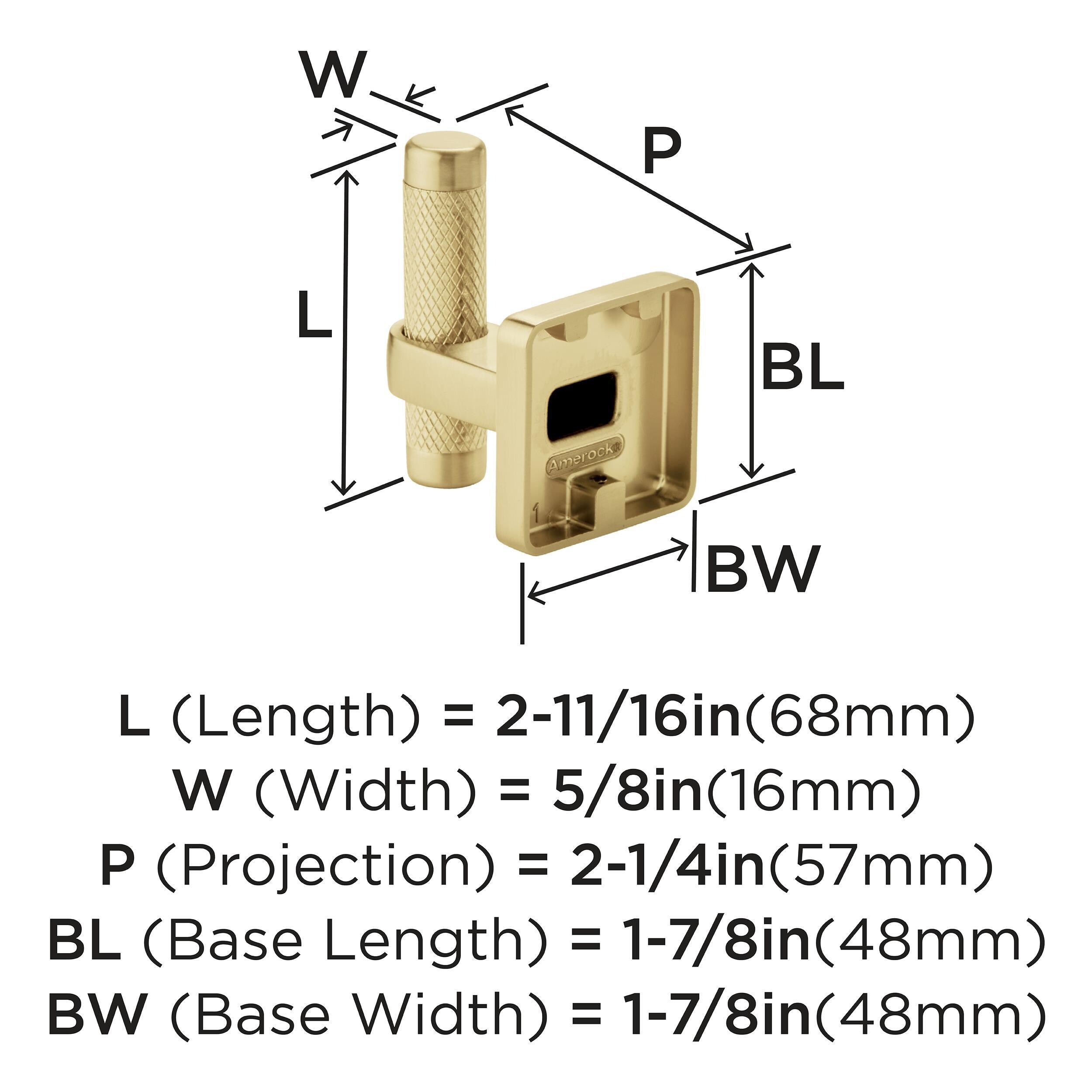 Amerock Gancho de Toalla para Montar en Pared, Color Oro Champagne, Modelo Bronx