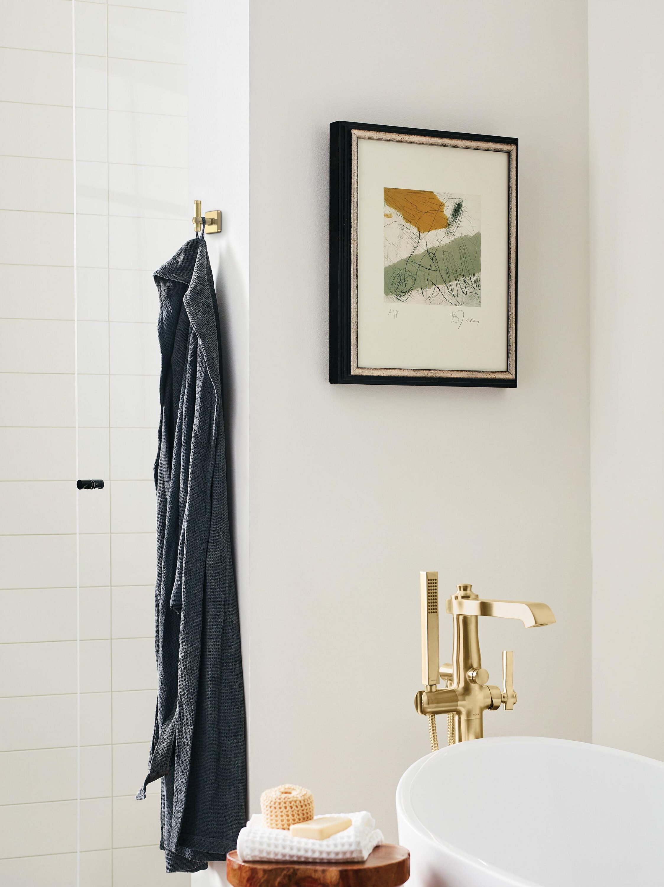 Amerock Gancho de Toalla para Montar en Pared, Color Oro Champagne, Modelo Bronx