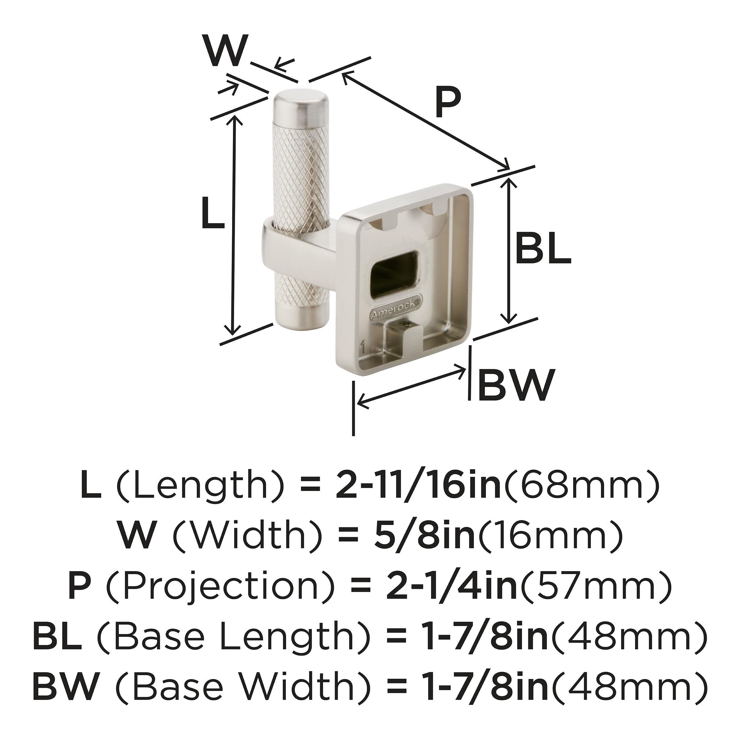 Percha para toalla de montaje en pared de un solo gancho en níquel satinado Bronx de Amerock BH36563G10