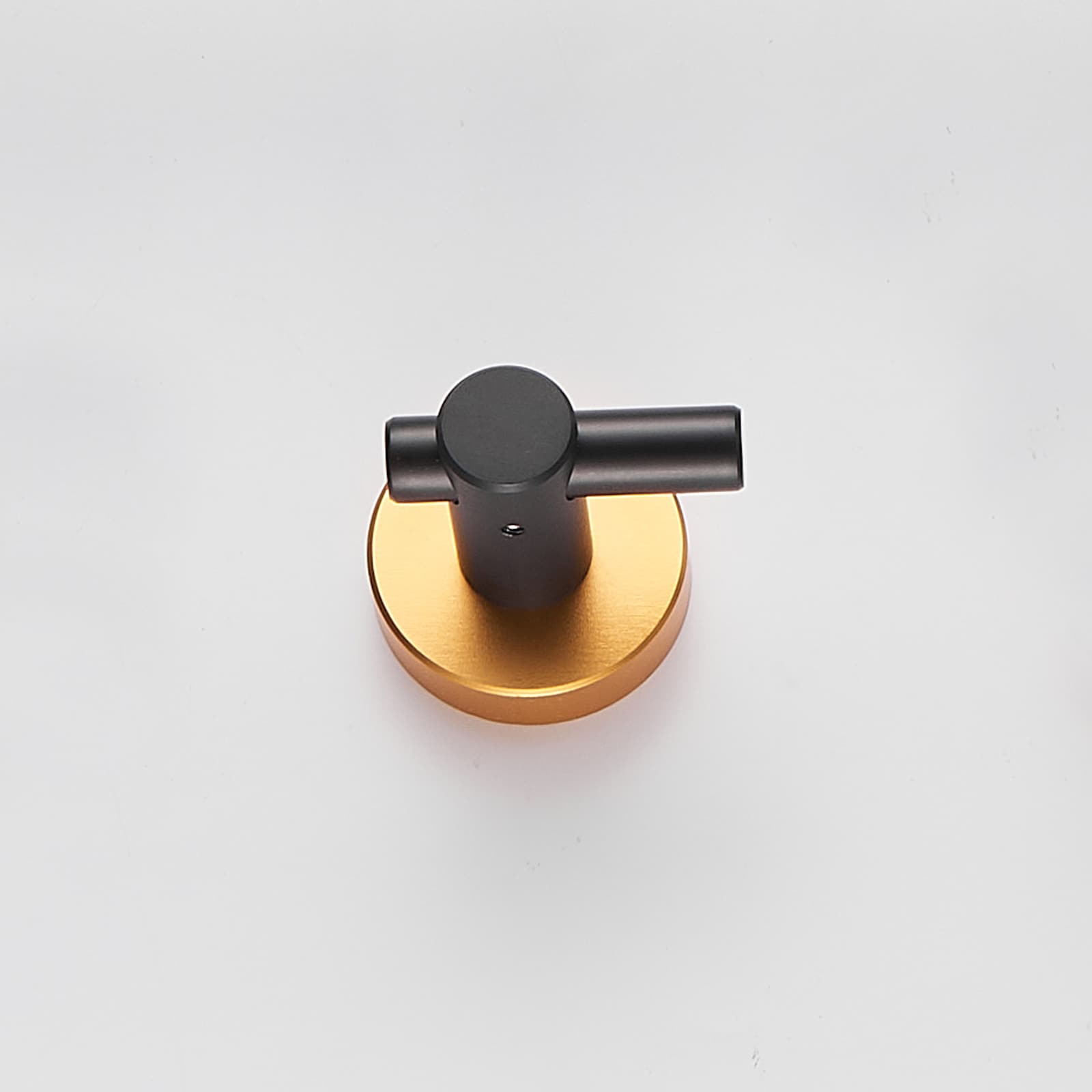 Colgador de Toallas de Pared Doble Gancho Dorado y Negro Nestfair