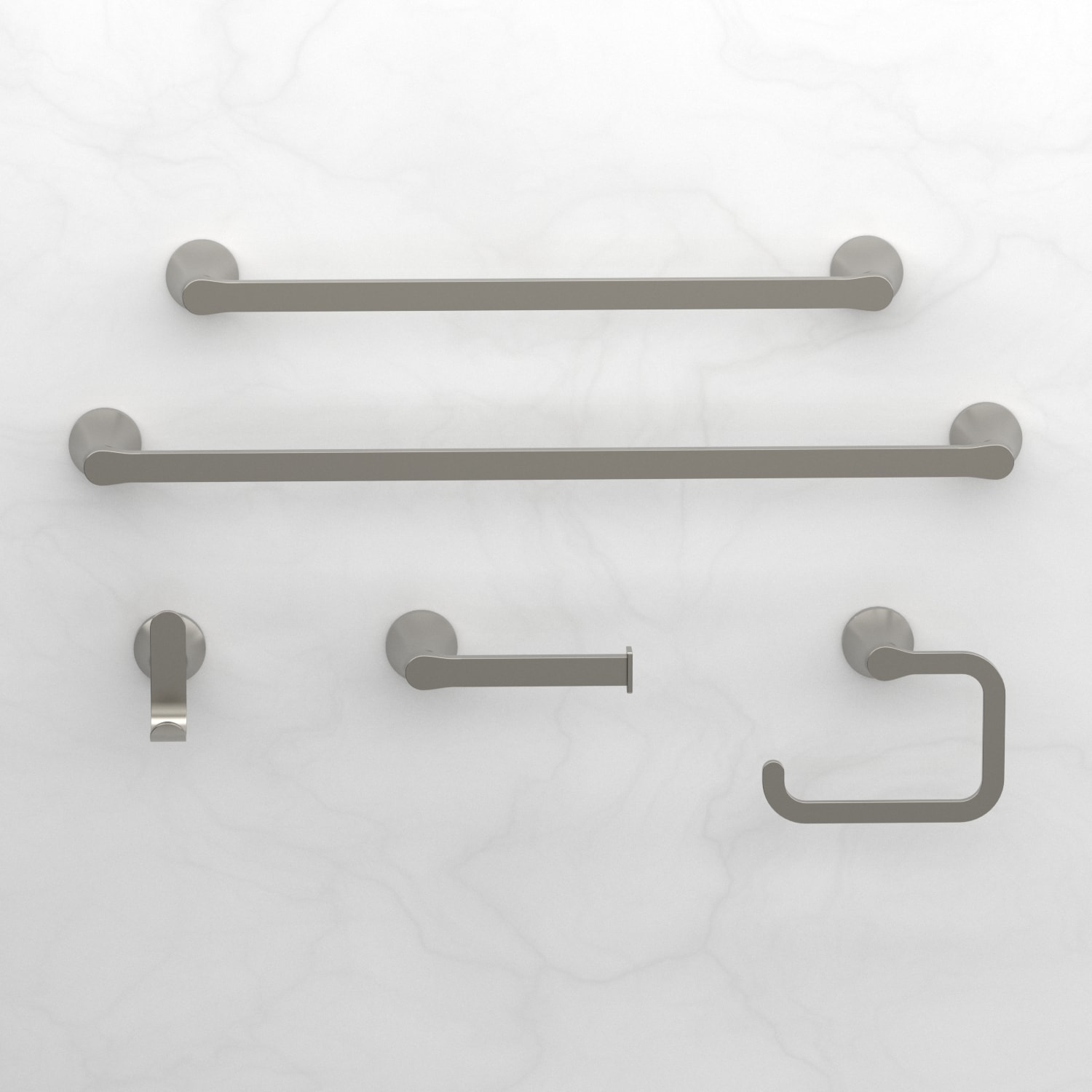 Toallero de pared doble gancho en niquel cepillado Origin 21
