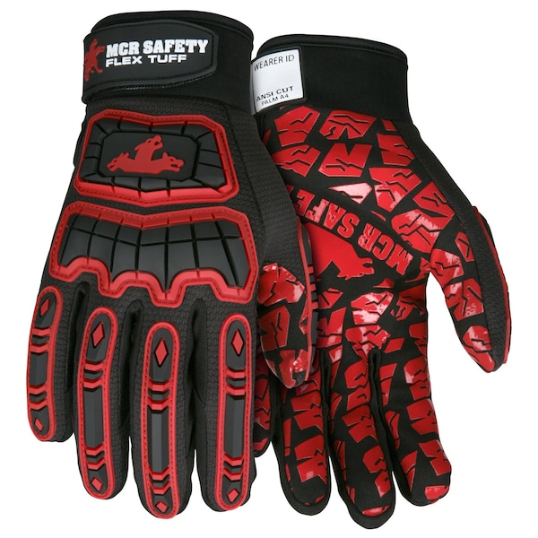Guantes de seguridad Mcr, FlexTuff Multi-Task TPR, Corte, Palma de llanta, S - FT2906S